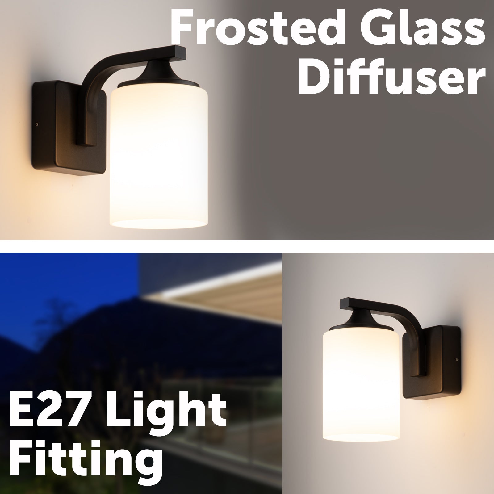 Arlec Moxle Decorative Wall Light - exterior wall light, modern decorative lighting