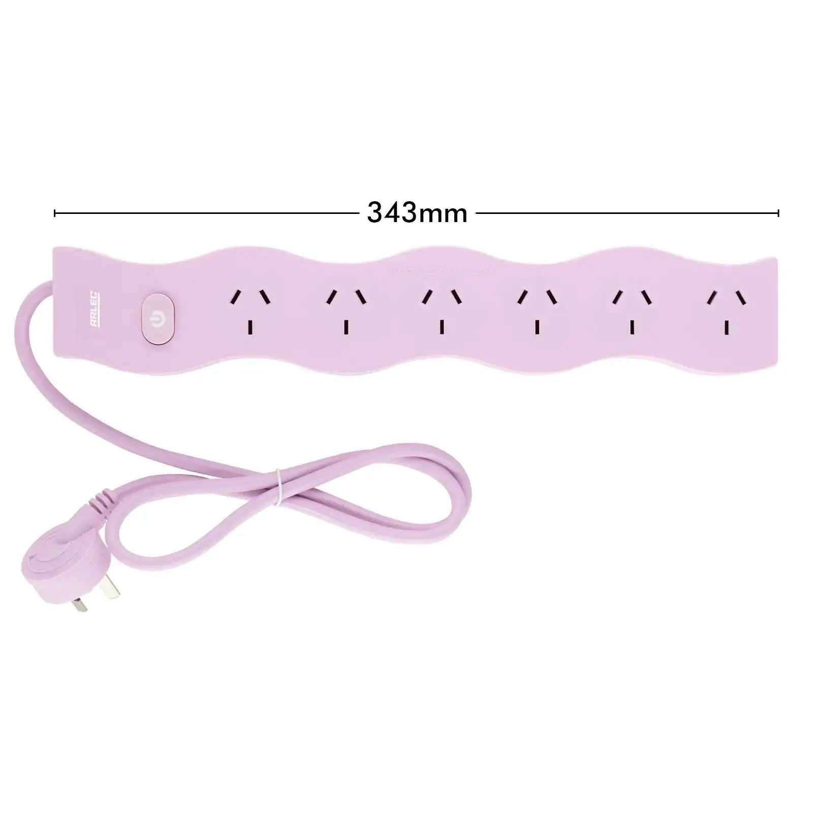 6 outlet pink powerboard – wave – wave pattern pink surge powerboard for home use
