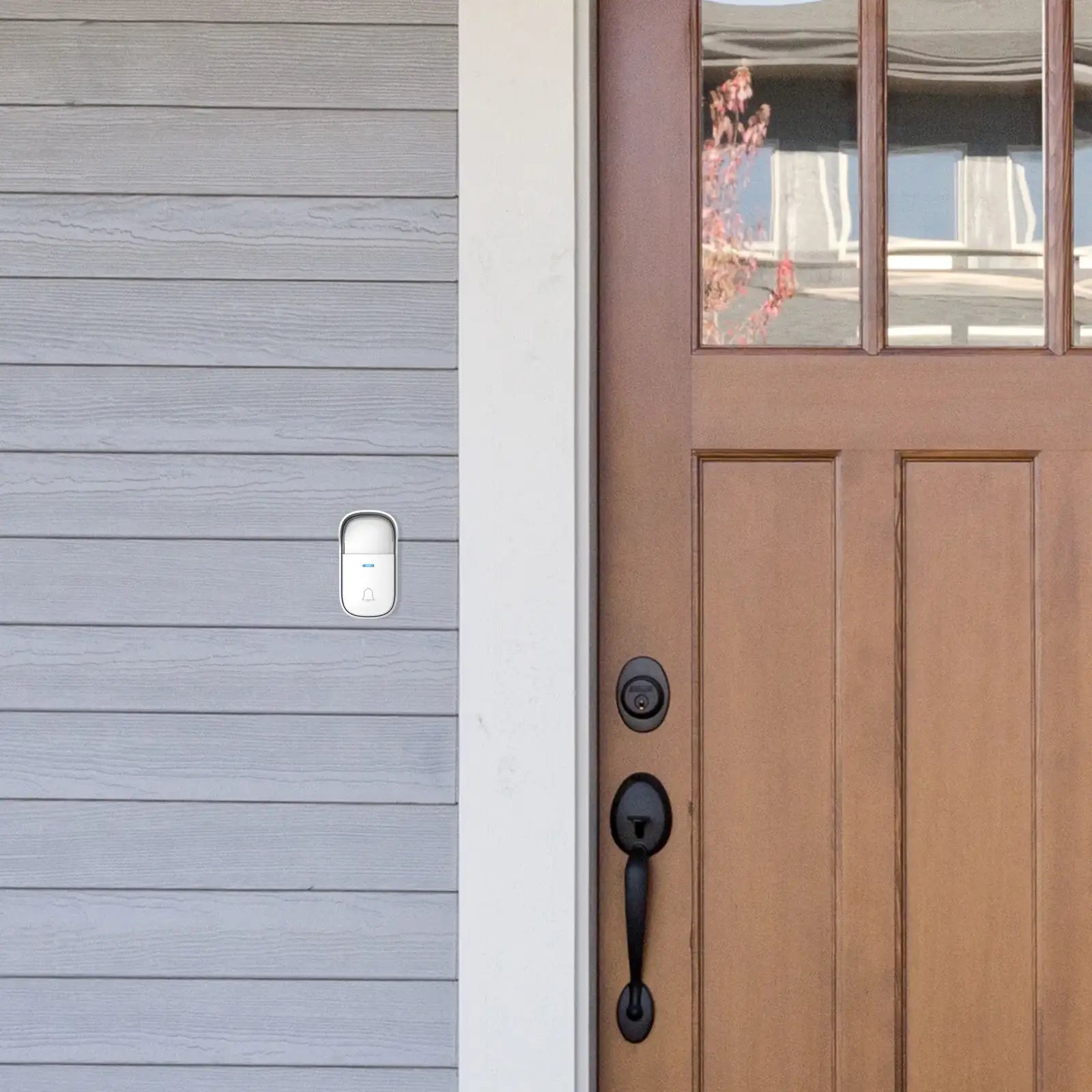 Arlec Plug-in Door Chime With 150m Wireless Kinetic Push Button - White – wireless door chime, plug-in doorbell, smart kinetic chime