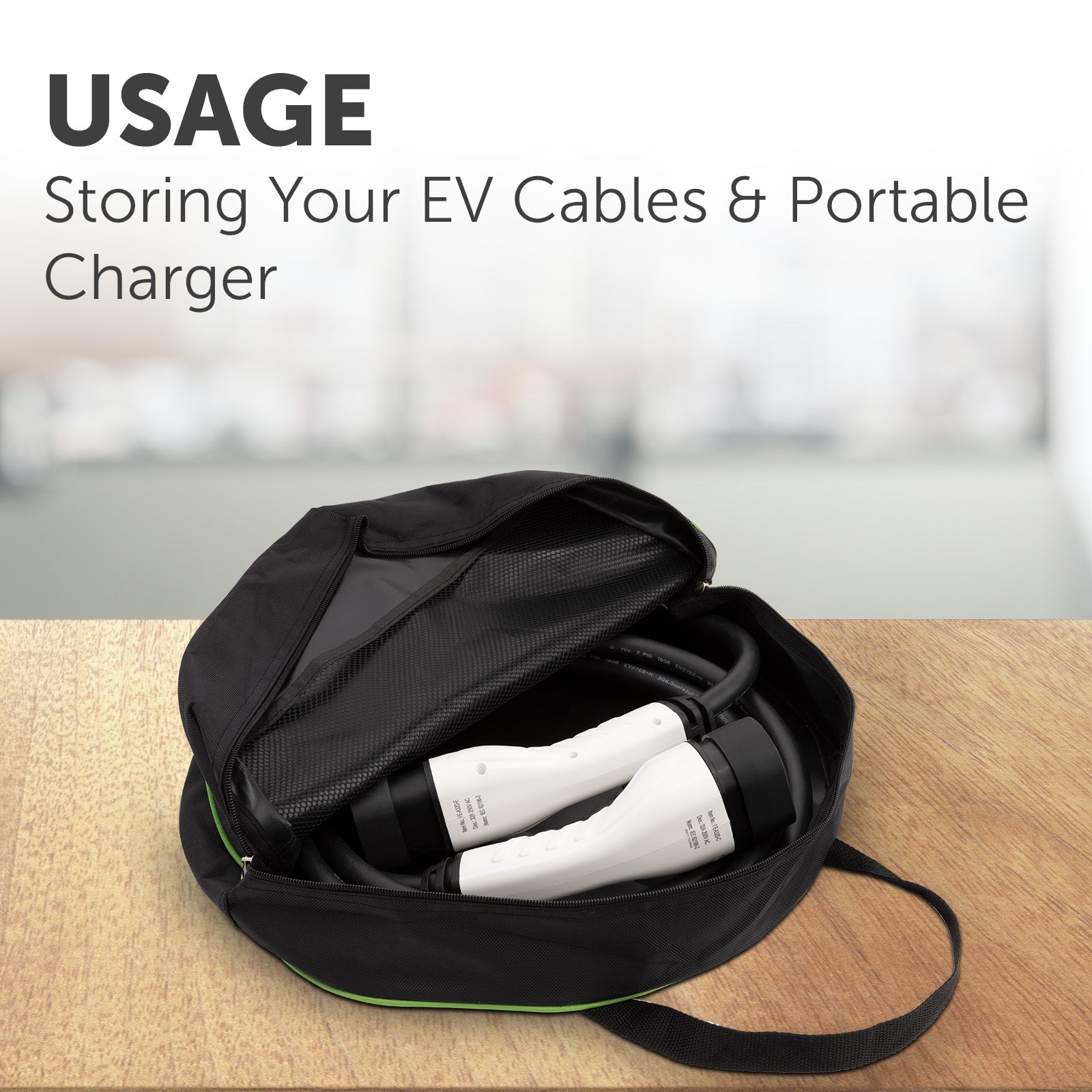 Arlec EV Charging Cable Storage Case, portable cable bag for electric vehicle charger accessories