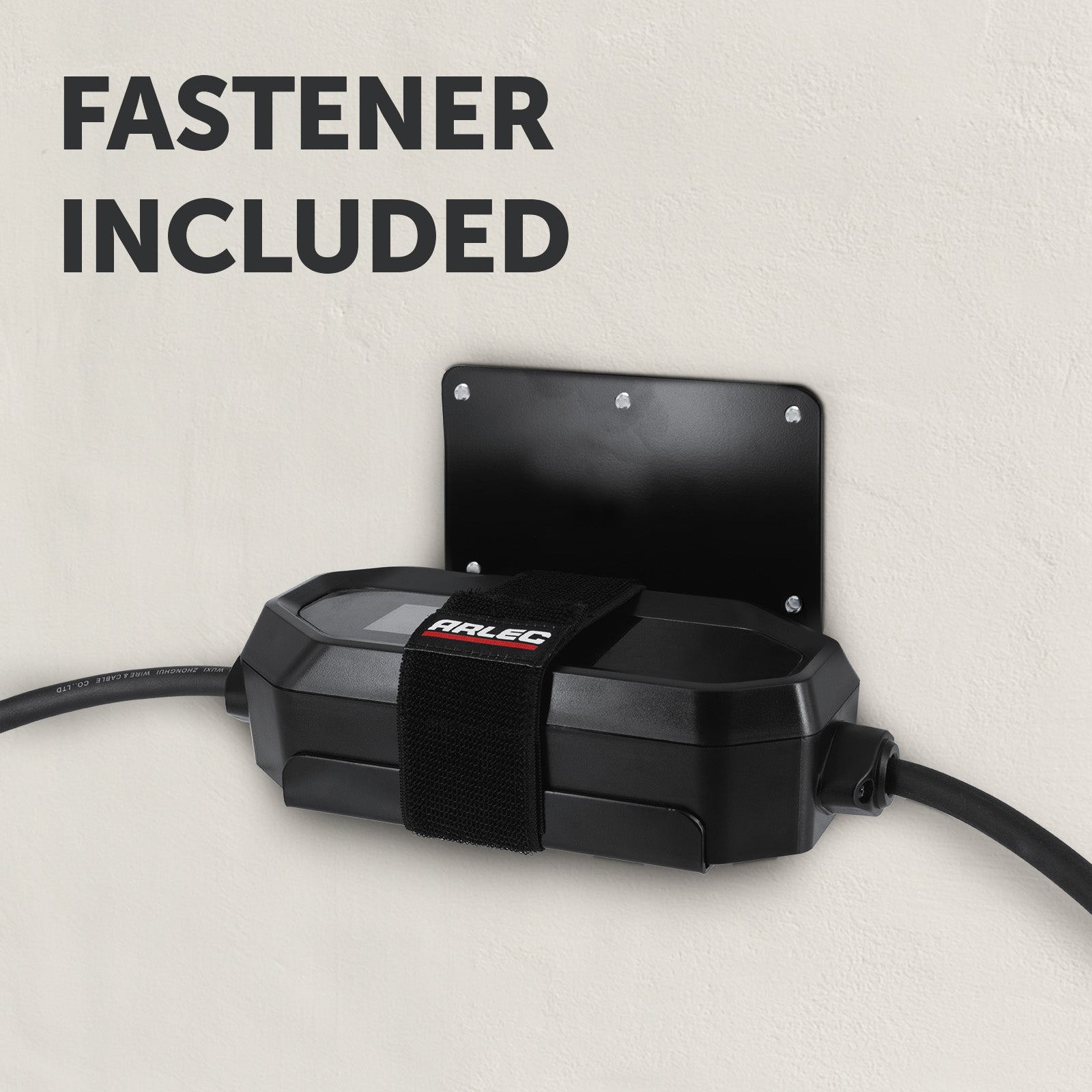 Arlec EV Charger Wall Mount Bracket for cable management, secure wall-mounted EV accessory for charging cable support