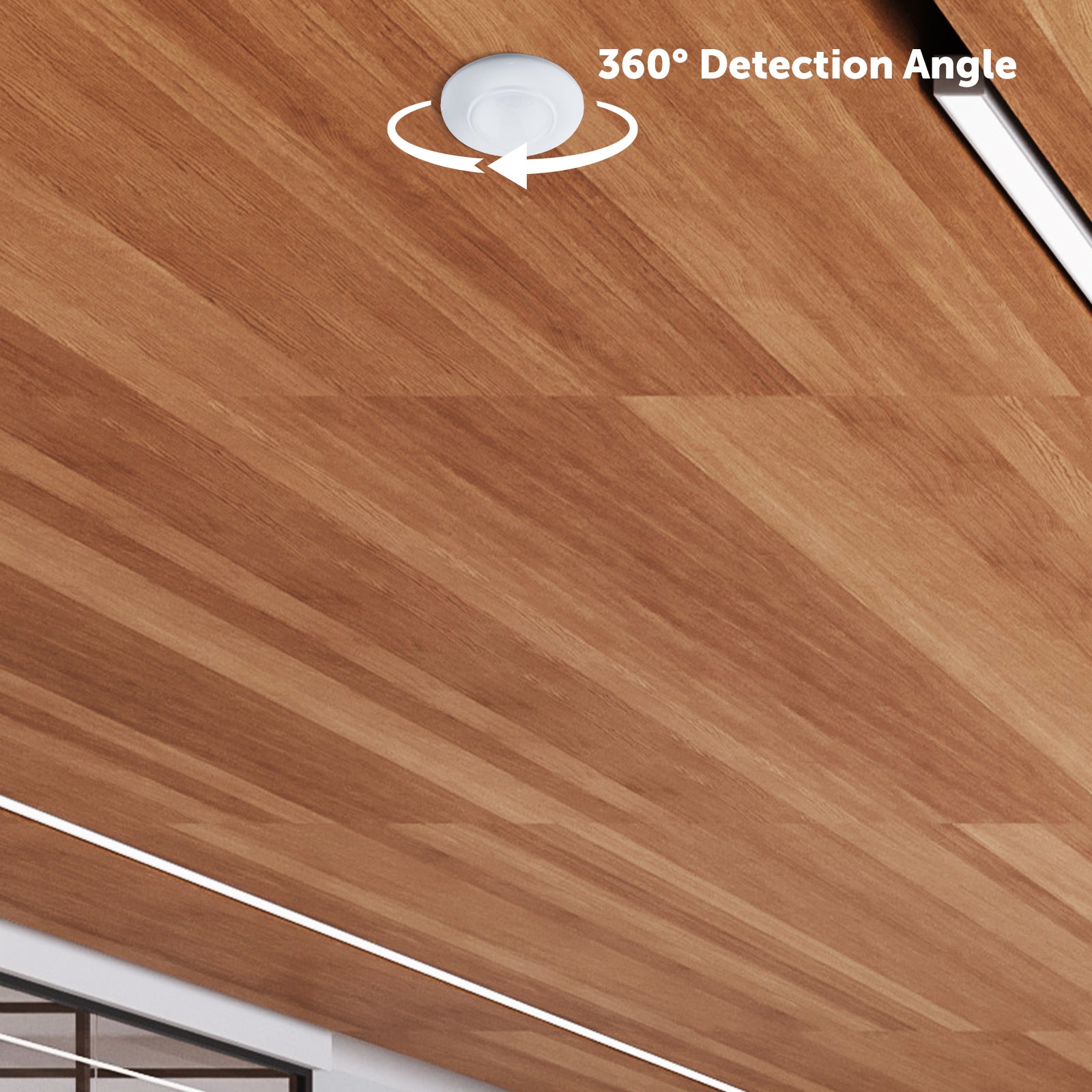 Arlec recessed motion sensor – 360° detection security sensor with adjustable timer, IP20 rating and manual override