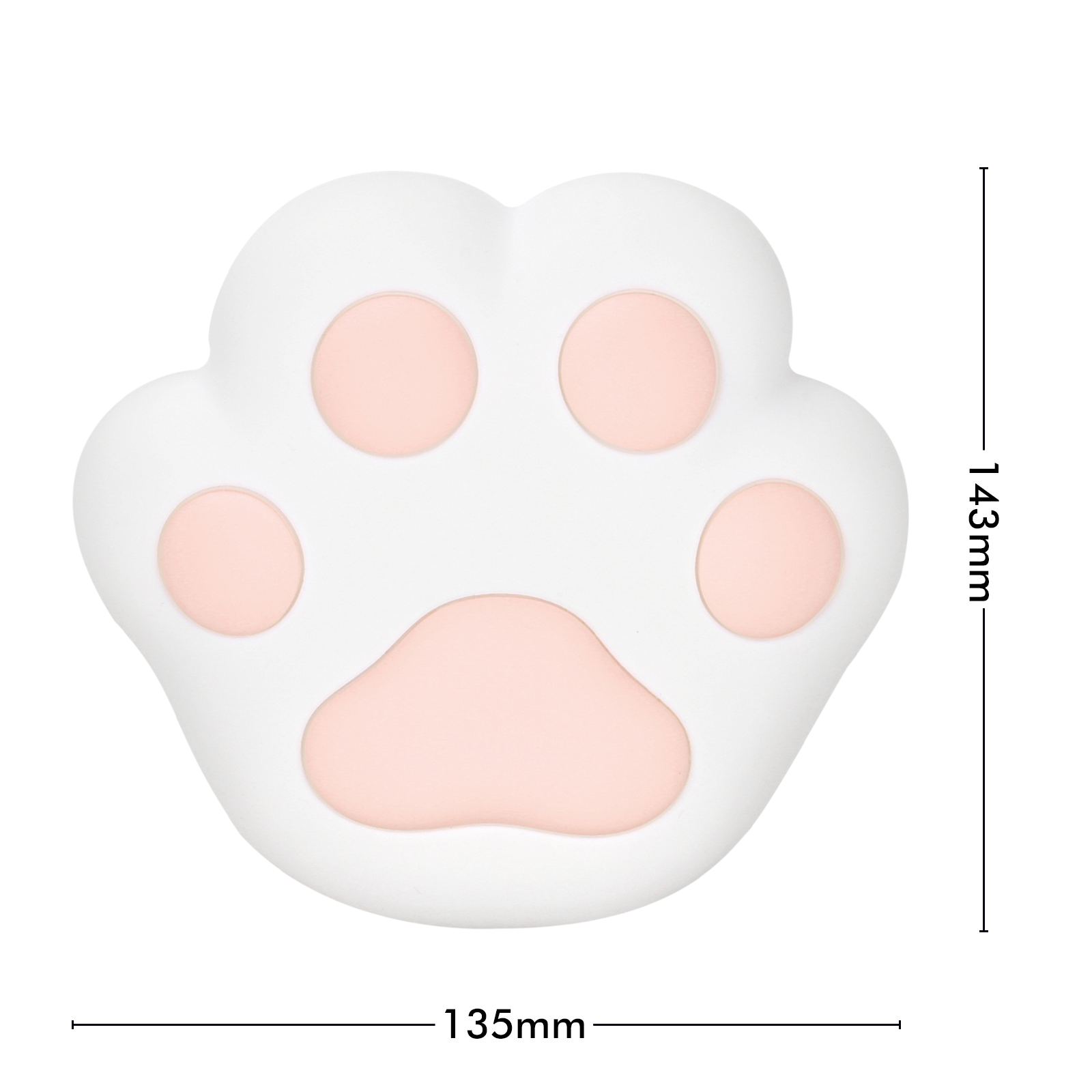 Arlec pink rechargeable cat paw night light with soft LED for nursery or bedroom