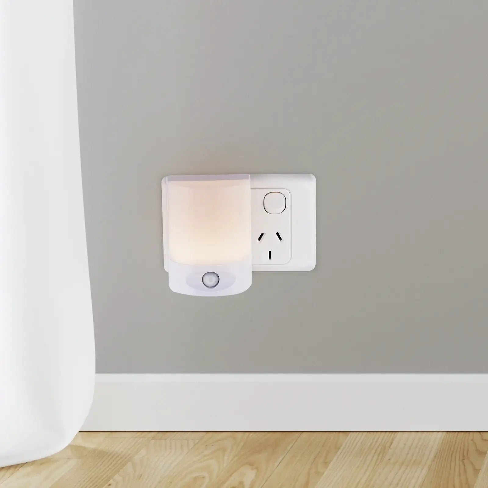 Arlec twin pack rectangle ambient LED nightlights with motion sensor and linkable function