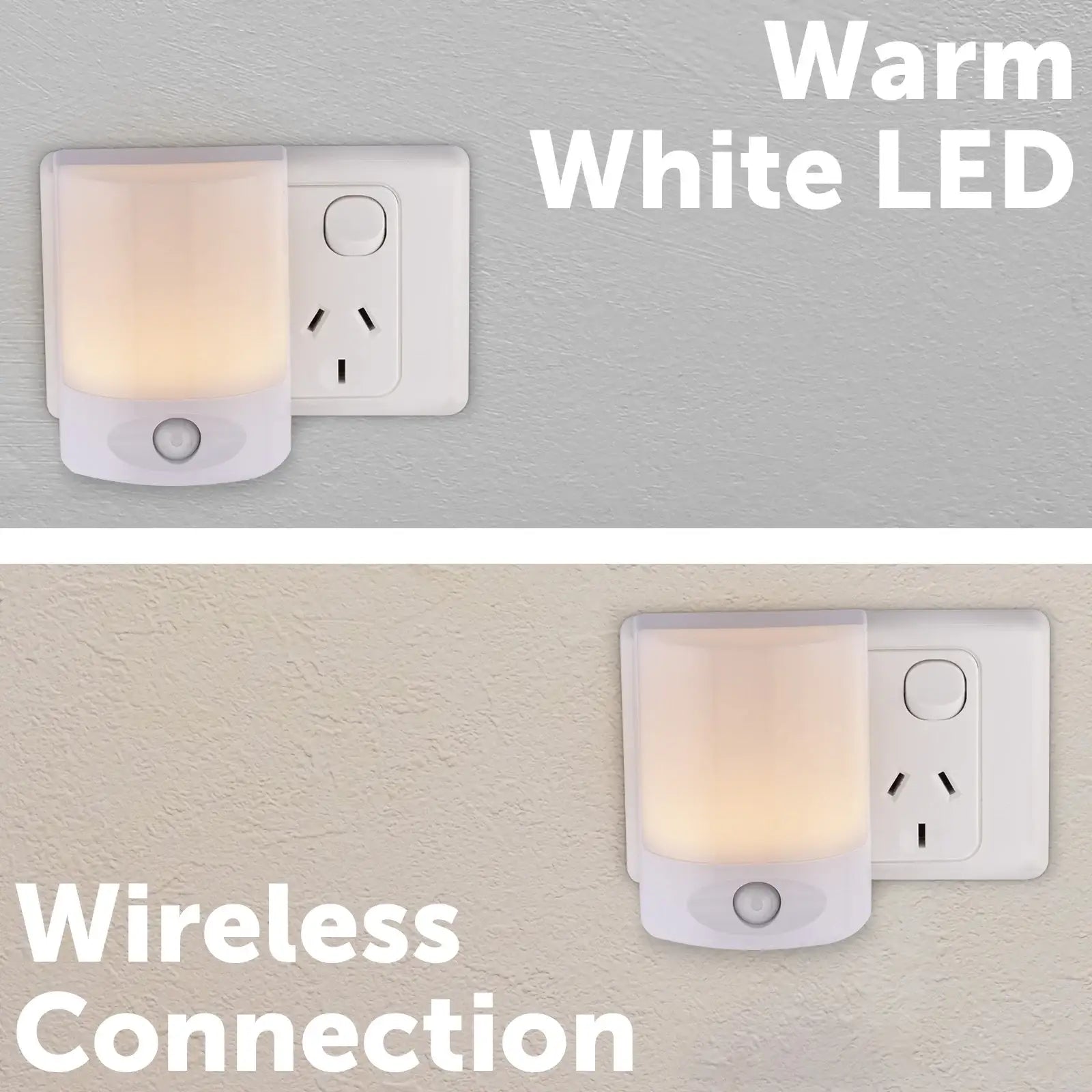 Arlec rectangle-shaped LED nightlight with motion sensor and linkable ambient lighting