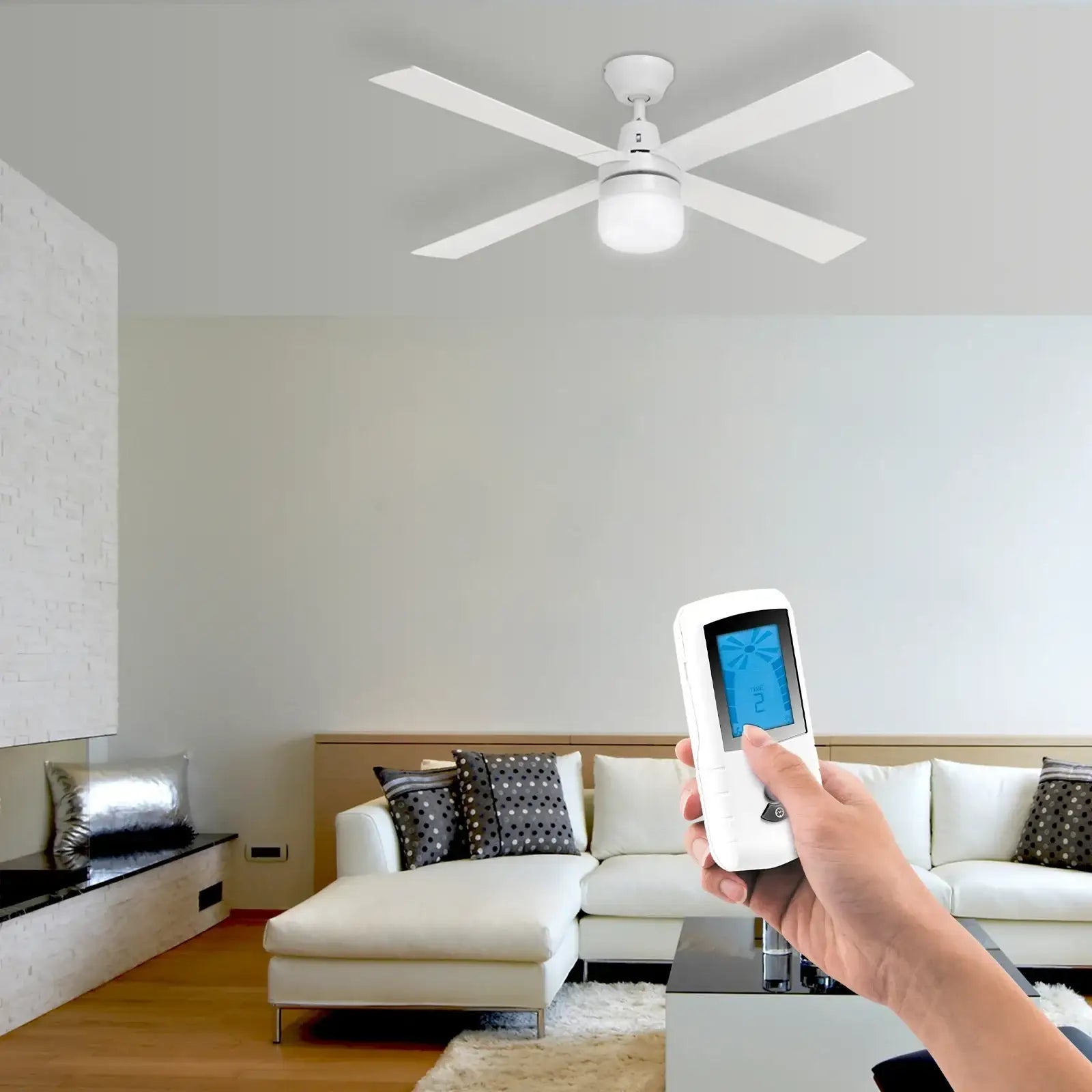 arlec remote control fan kit – universal remote for ceiling fans; fan and light control unit; easy-to-use lcd fan controller