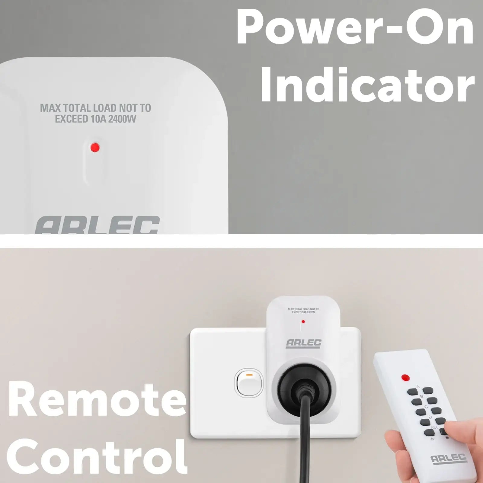 Wireless remote power outlet for energy saving – Arlec 30m range