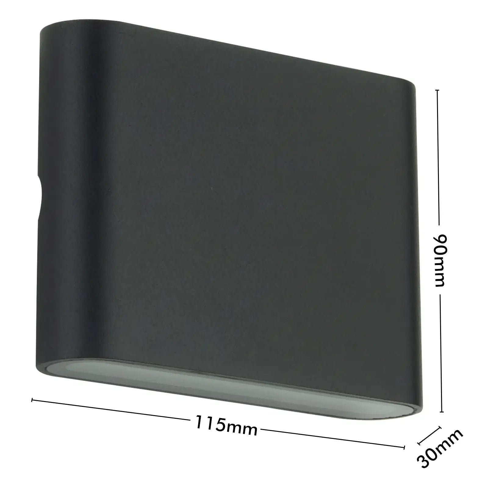 Arlec Small Doppia LED CCT Slim Line Wall Light - exterior wall light, energy efficient LED, CCT selectable light