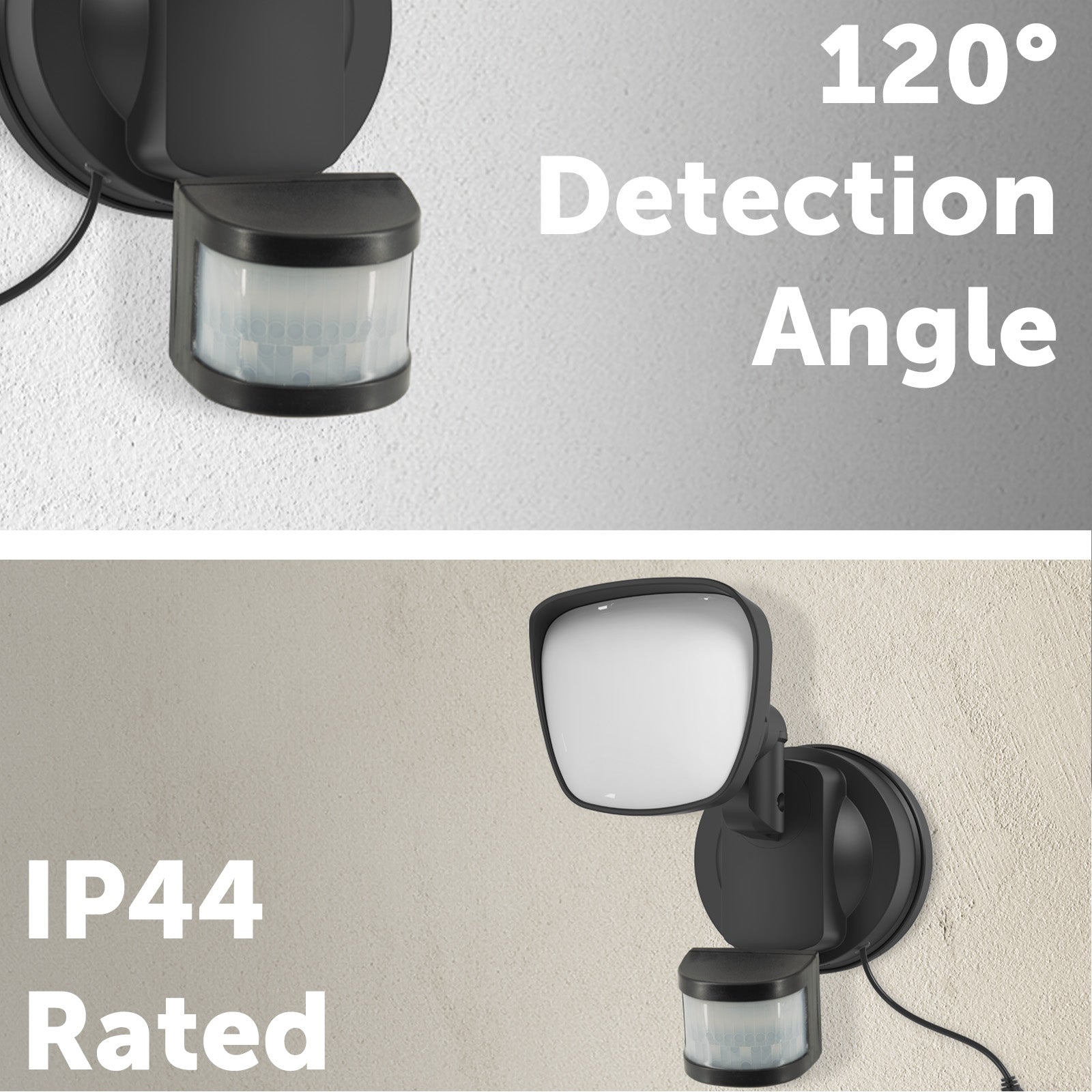 Arlec KETUPA 800 lumen hybrid solar security floodlight – PIR motion sensor, IP44 rated outdoor lighting