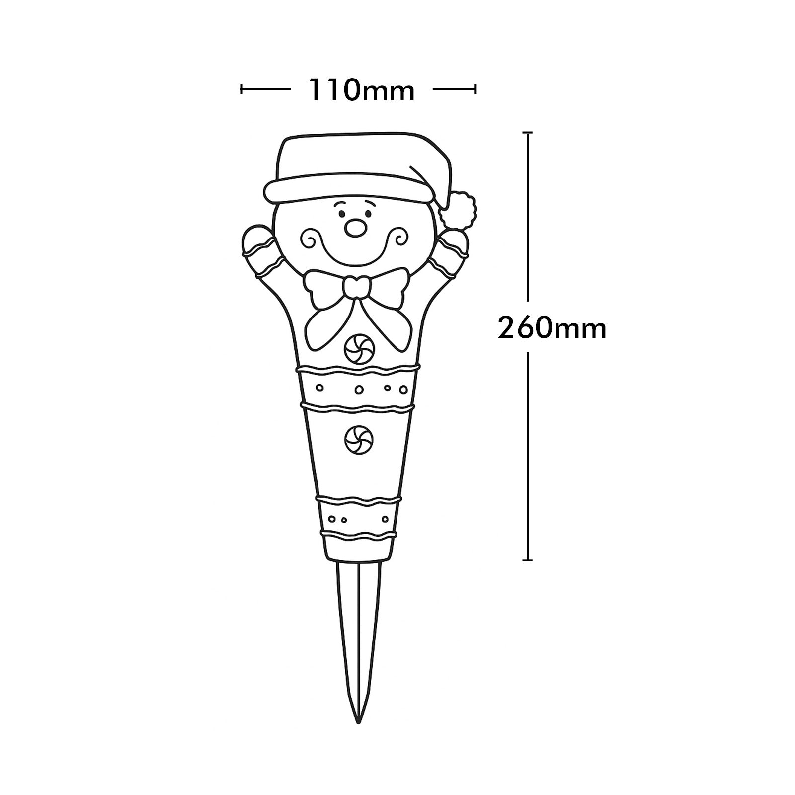 Arlec gingerbread man festive stake light – solar-powered LED resin decoration for Christmas outdoor displays