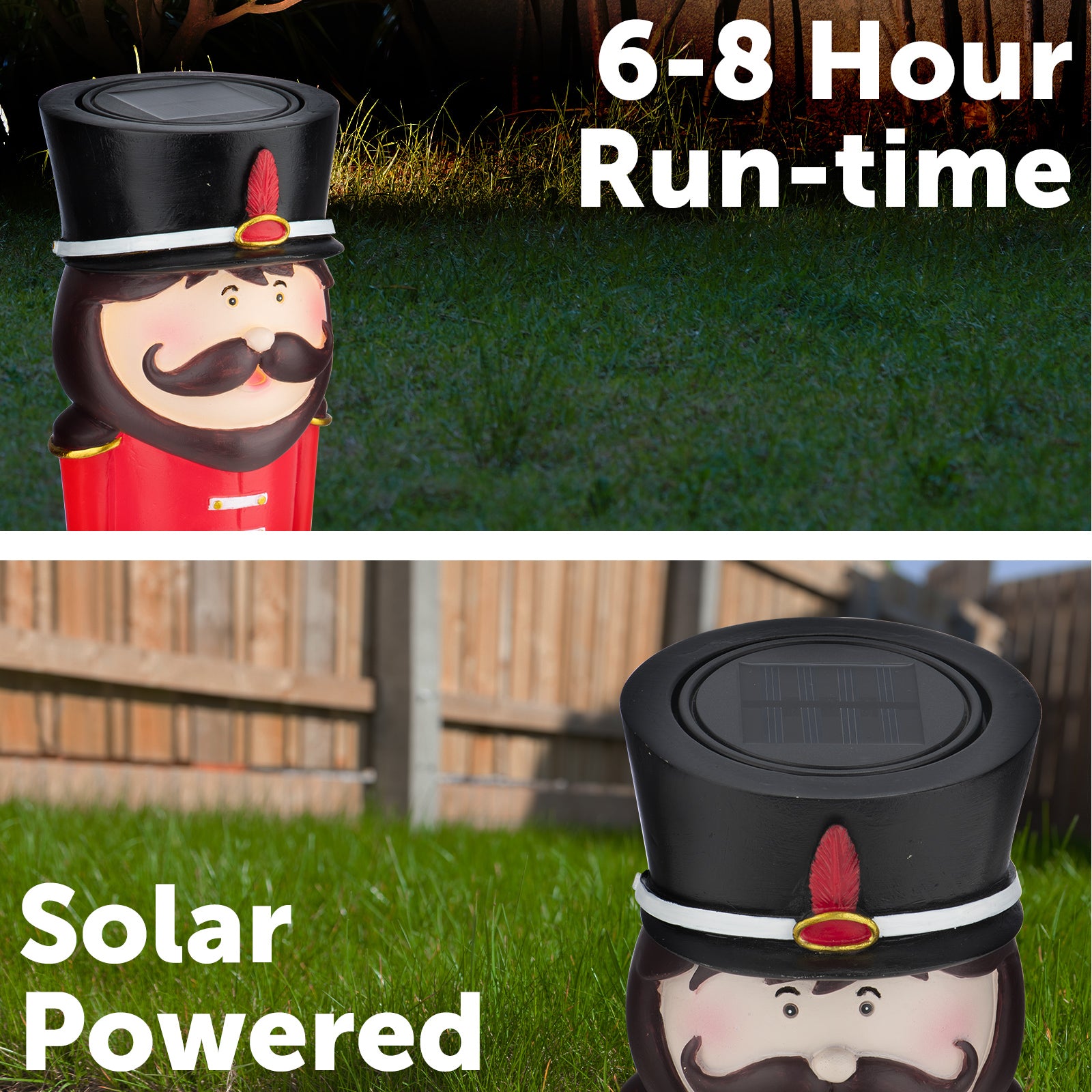 Arlec soldier festive stake light – solar-powered poly resin LED decoration for Christmas or garden