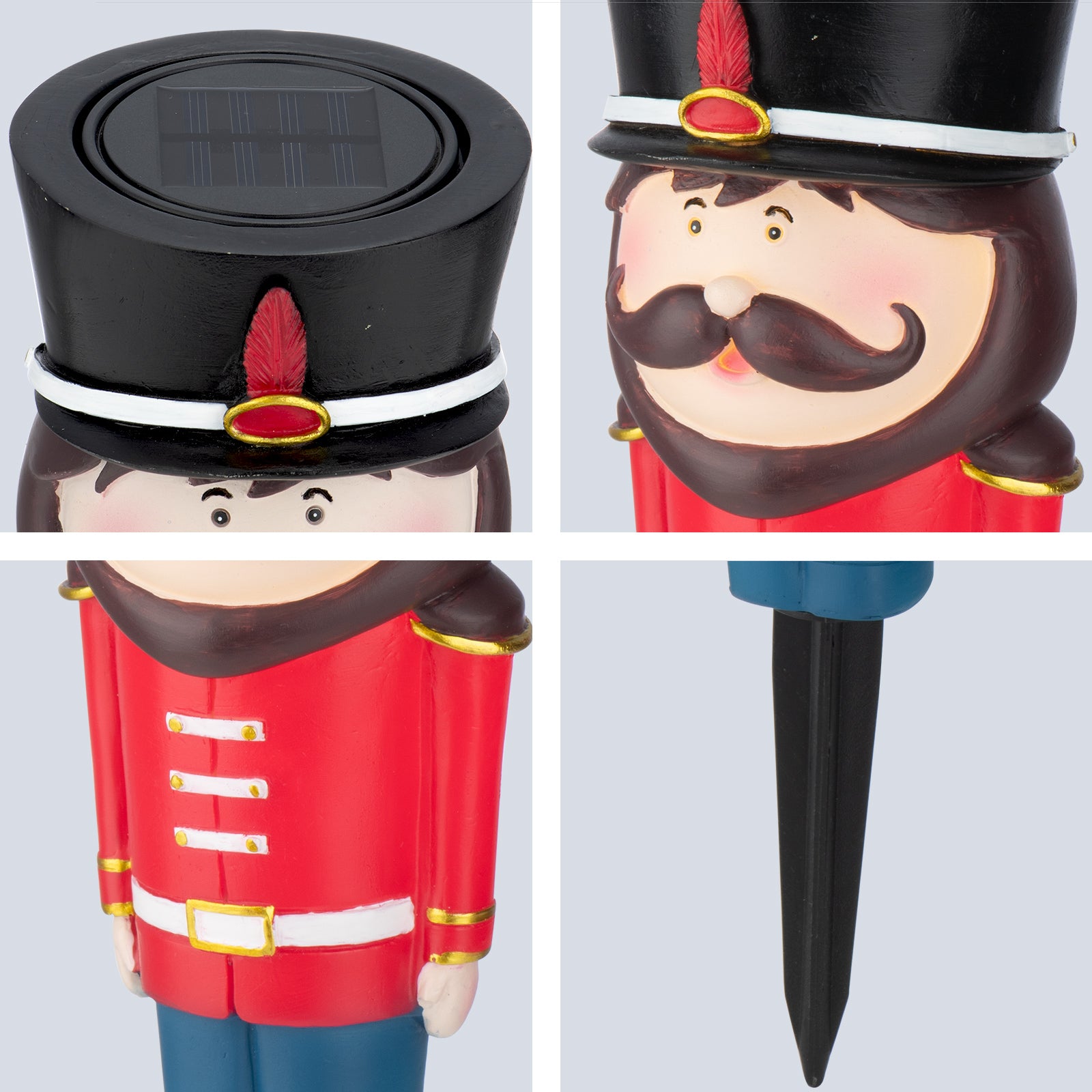 Arlec soldier festive stake light – solar-powered poly resin LED decoration for Christmas or garden