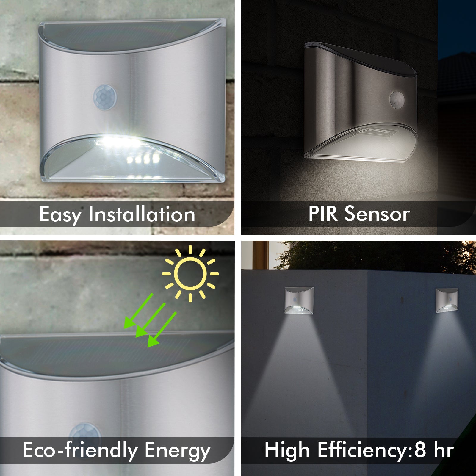 Arlec Solar Wall Light With Motion Sensor - solar powered light, motion sensor light, exterior wall light