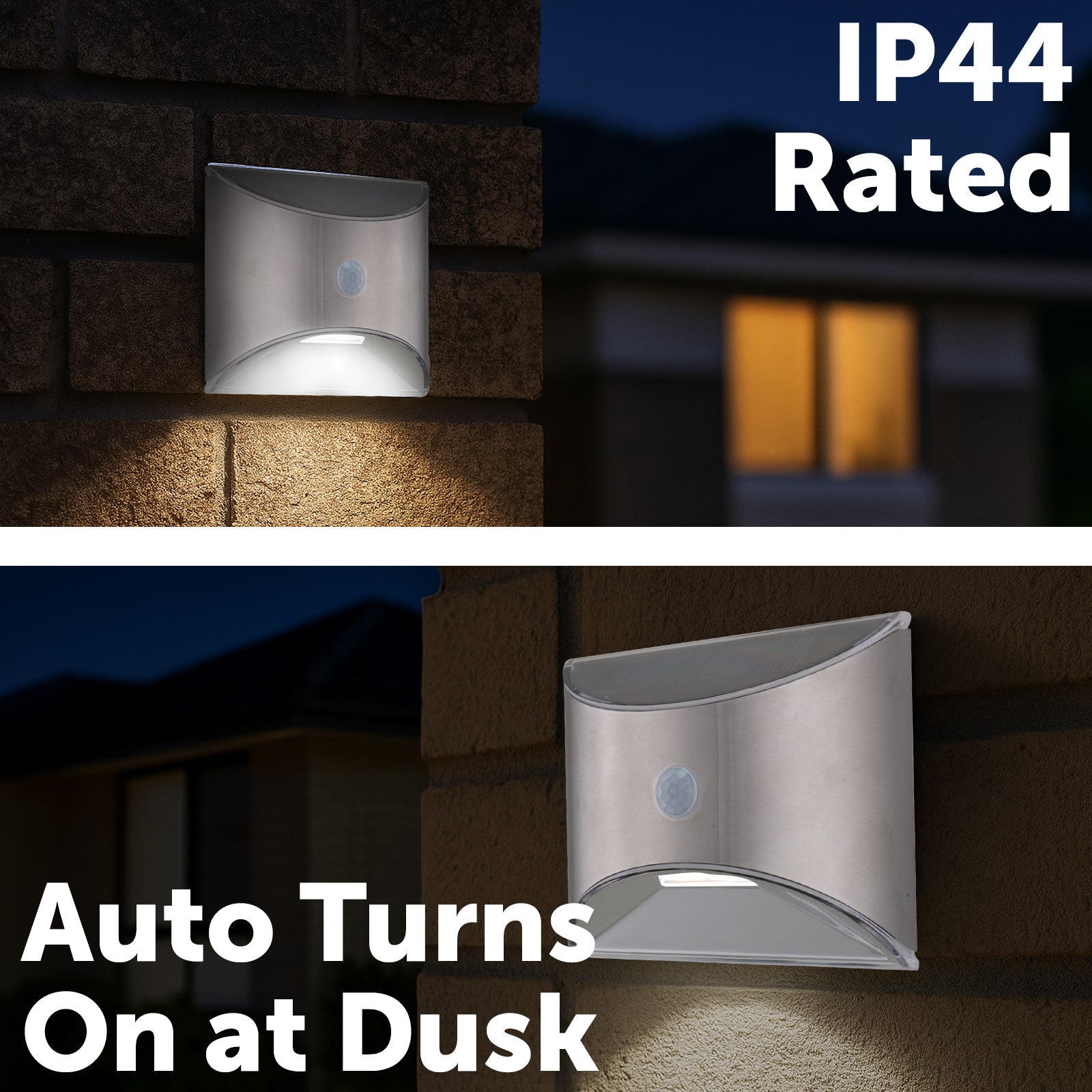 Arlec Solar Wall Light With Motion Sensor - solar powered light, motion sensor light, exterior wall light