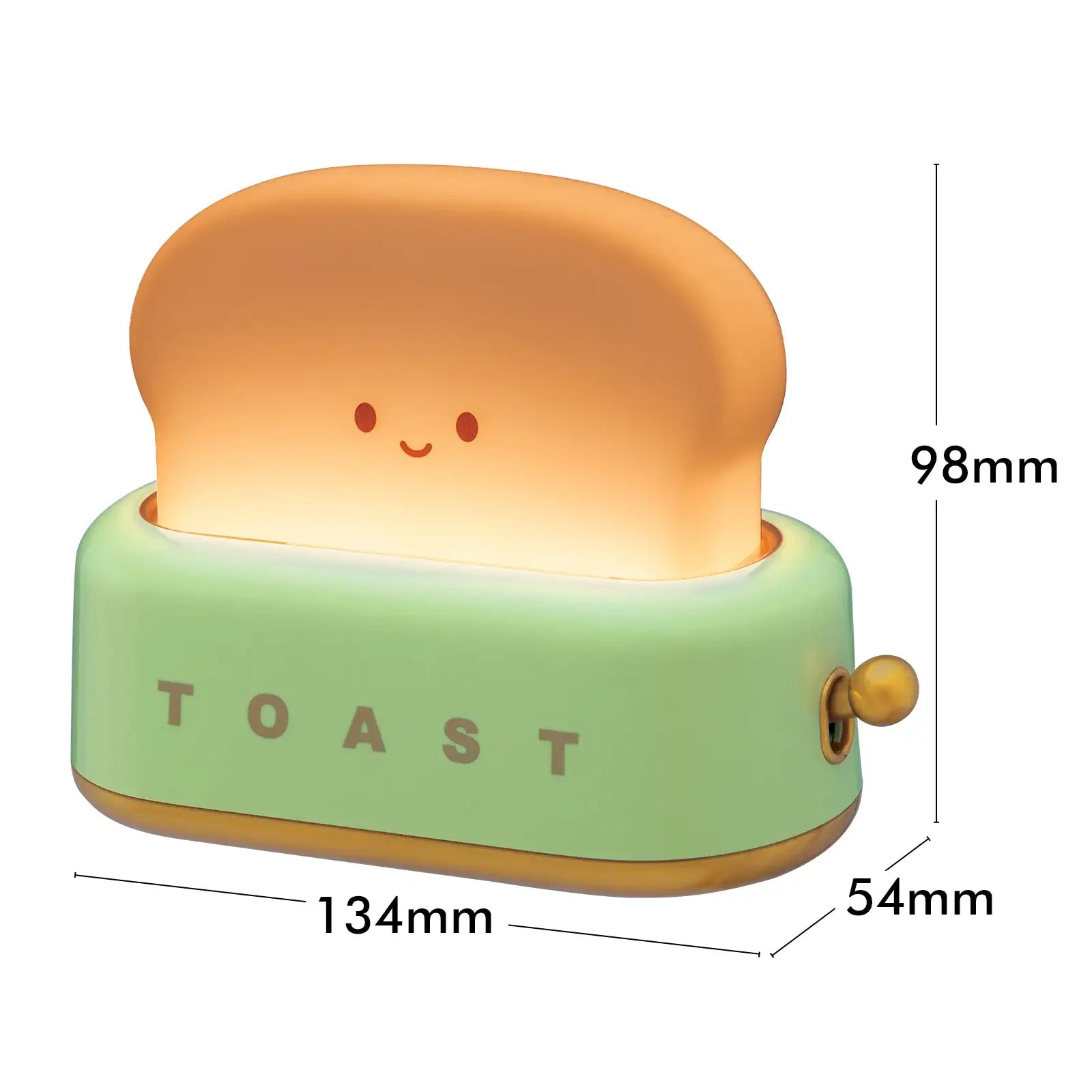 Arlec rechargeable toaster-shaped LED night light with soft ambient glow
