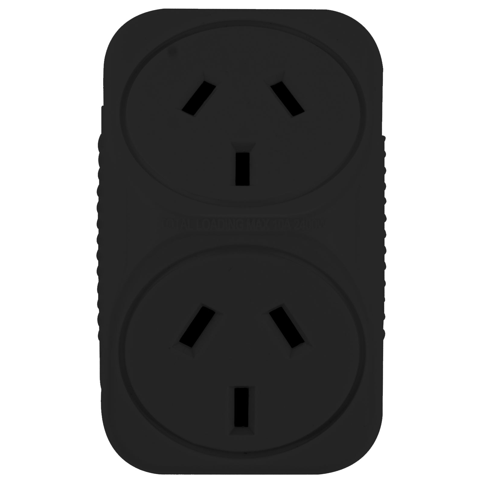 Arlec Black Triangular Double Adaptor -2 Pack