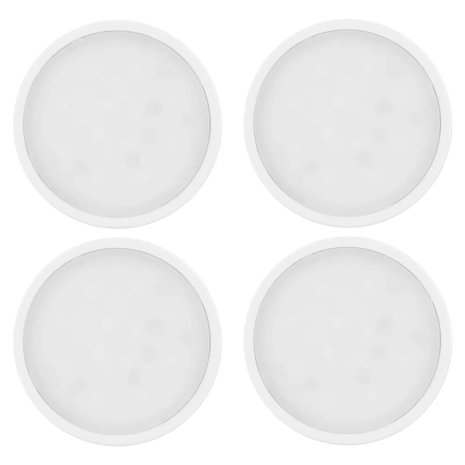 Arlec 4 pack LED puck lights, warm white under cabinet lighting, plug-in DIY light kit