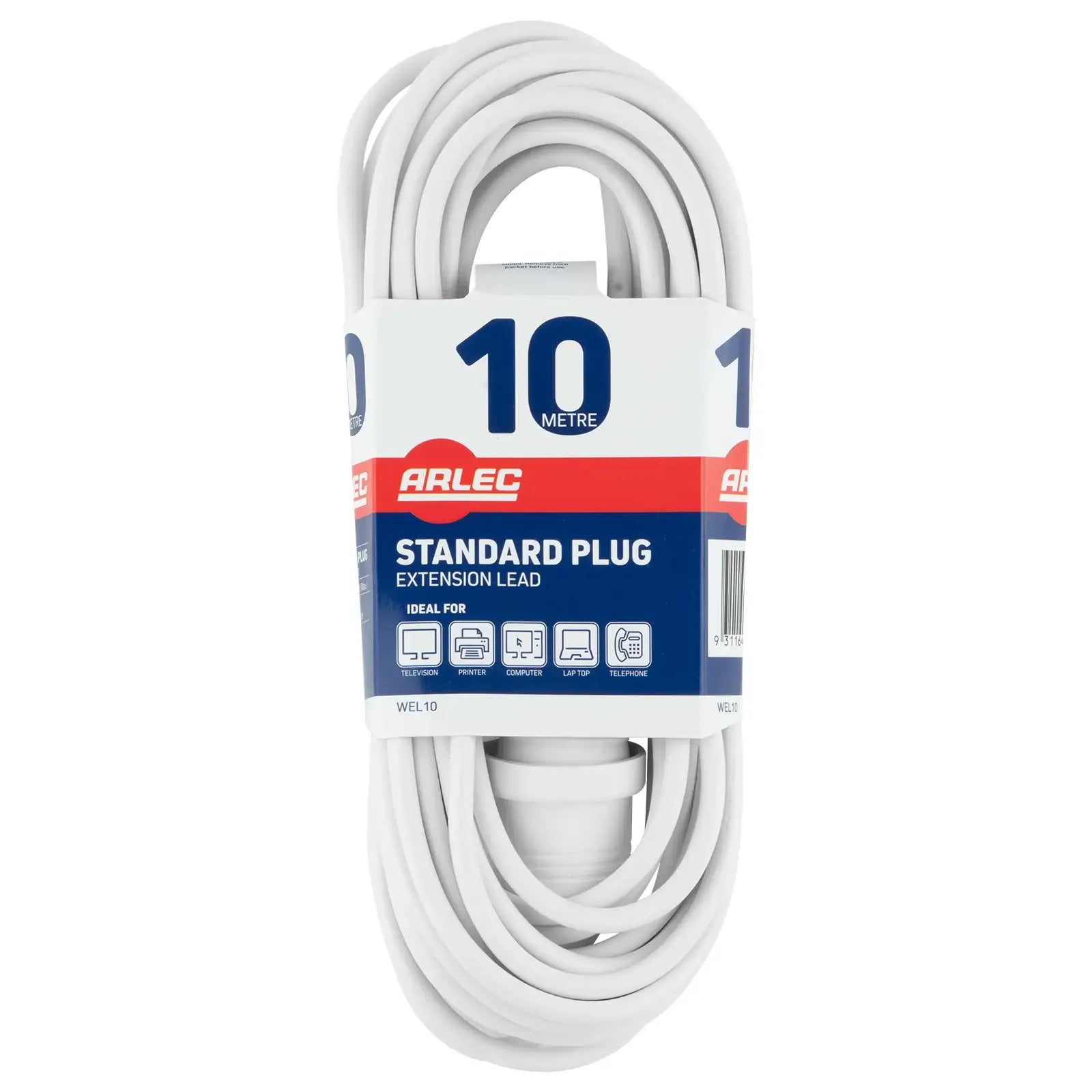 Domestic Extension Lead - 10m - long household extension, 10m indoor power cable, flexible extension cord