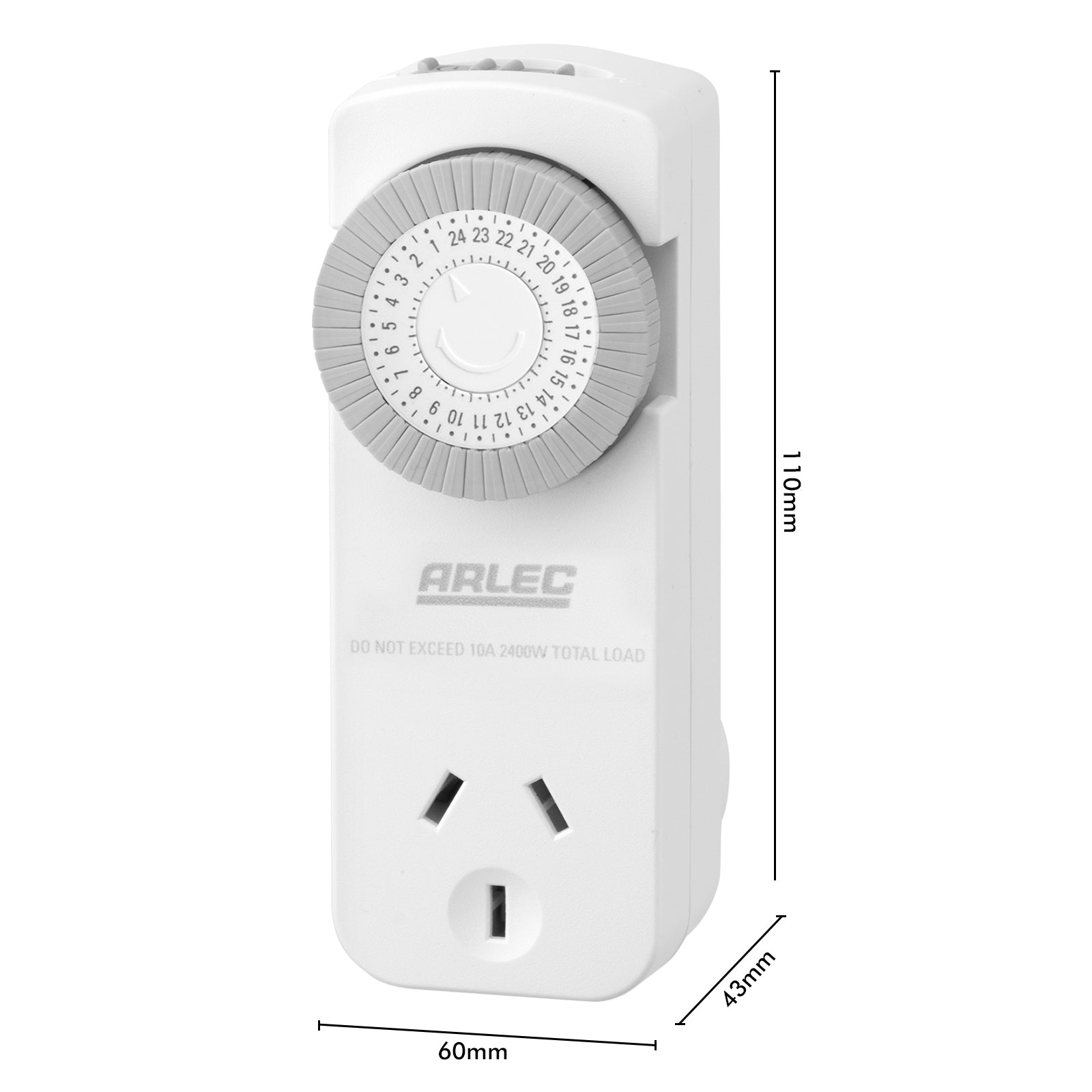 Arlec 24 Hour Mechanical Timer for lights and appliances