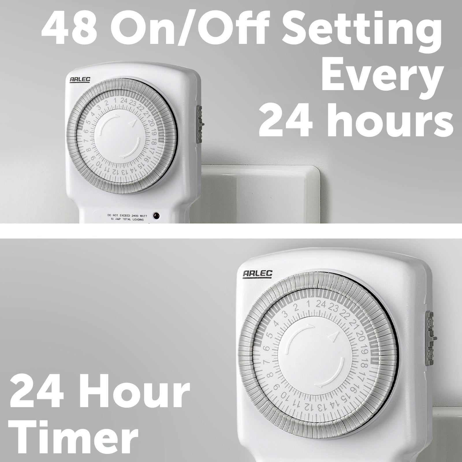 Arlec 24 Hour Timer Twin Pack for automatic power control
