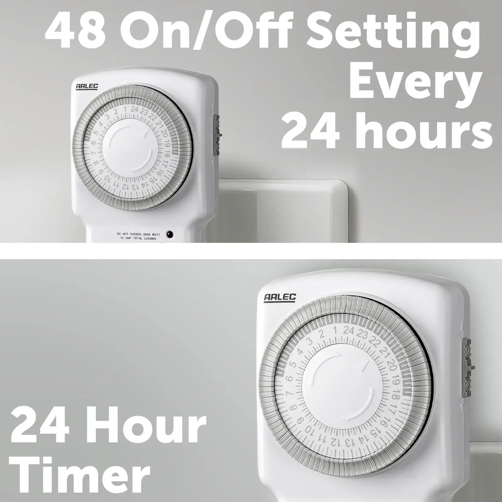 Arlec 24 Hour Timer Twin Pack for automatic power control