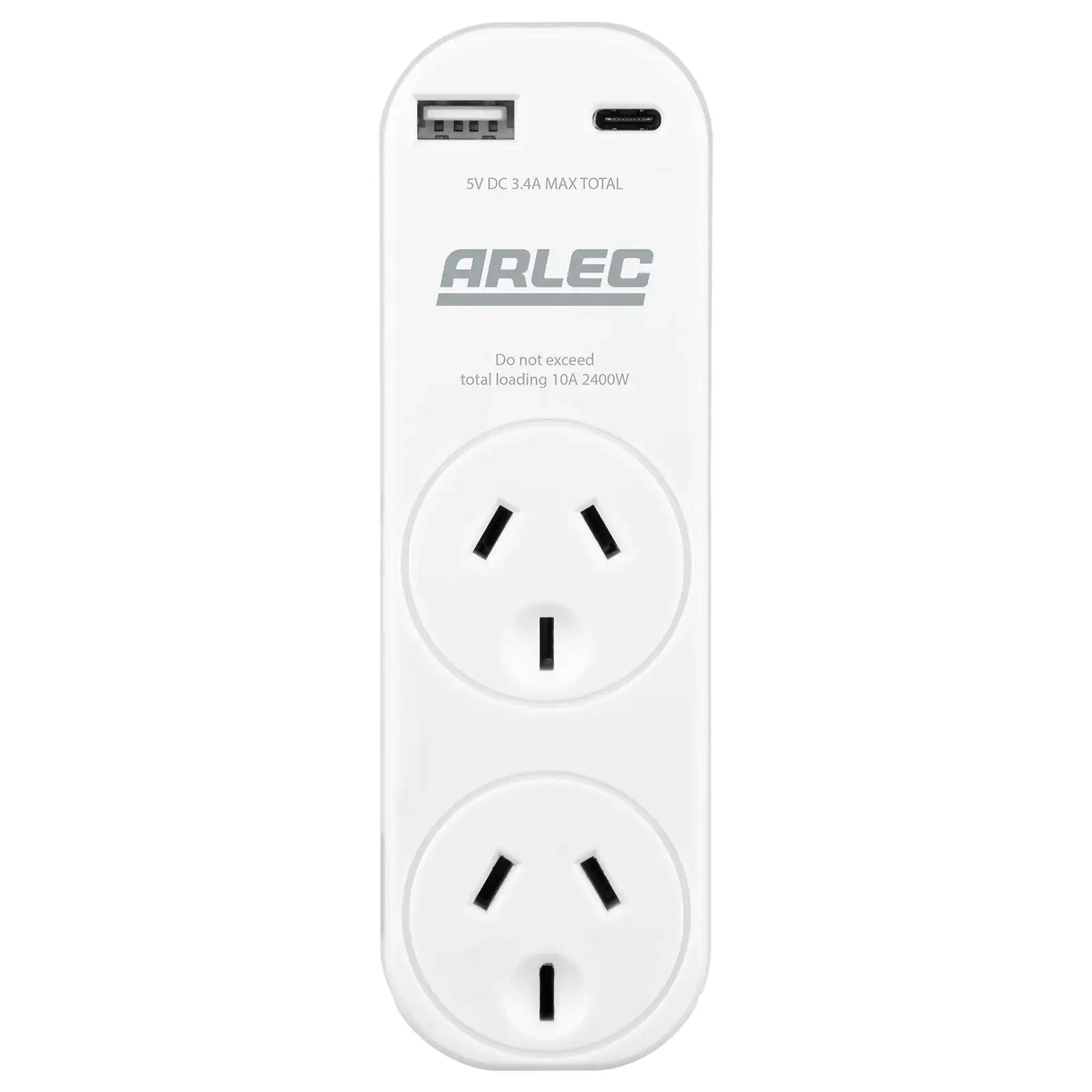 2 Outlet adaptor with x2 USB 2.4A – compact USB adaptor for home and office