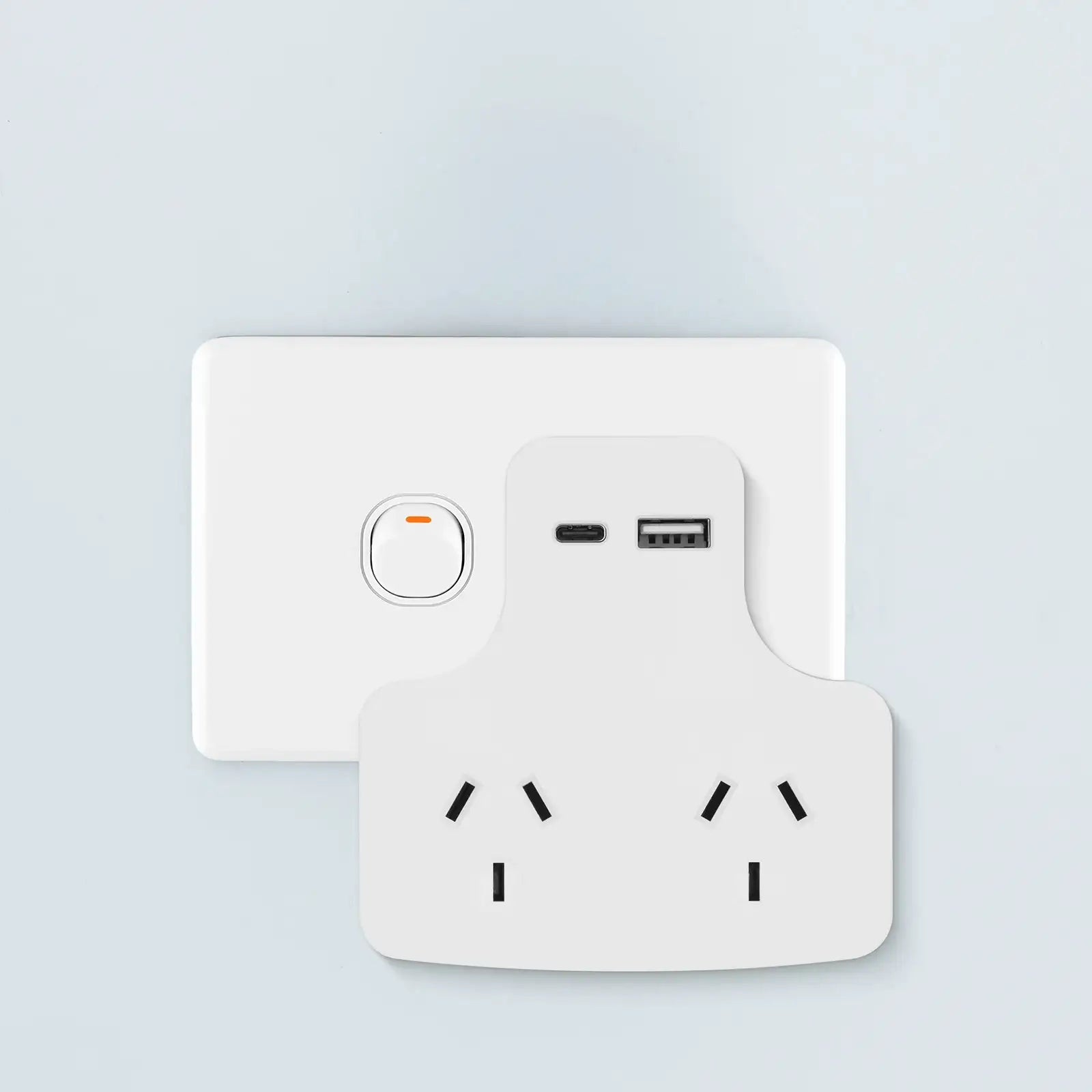 Double power adaptor with dual USB charger – Arlec 3.4A wall plug