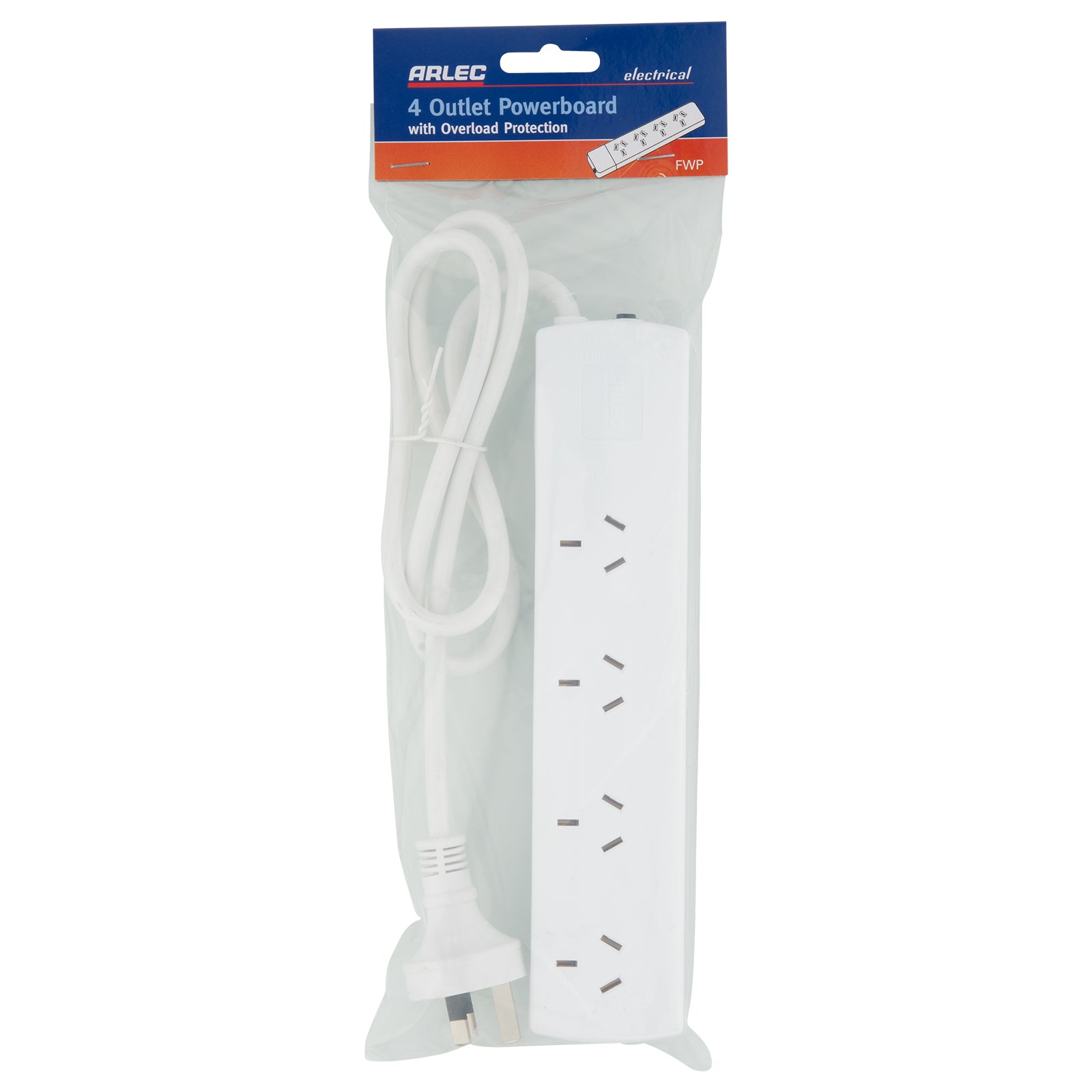 4 outlet power board – basic powerboard with 4 sockets for home use