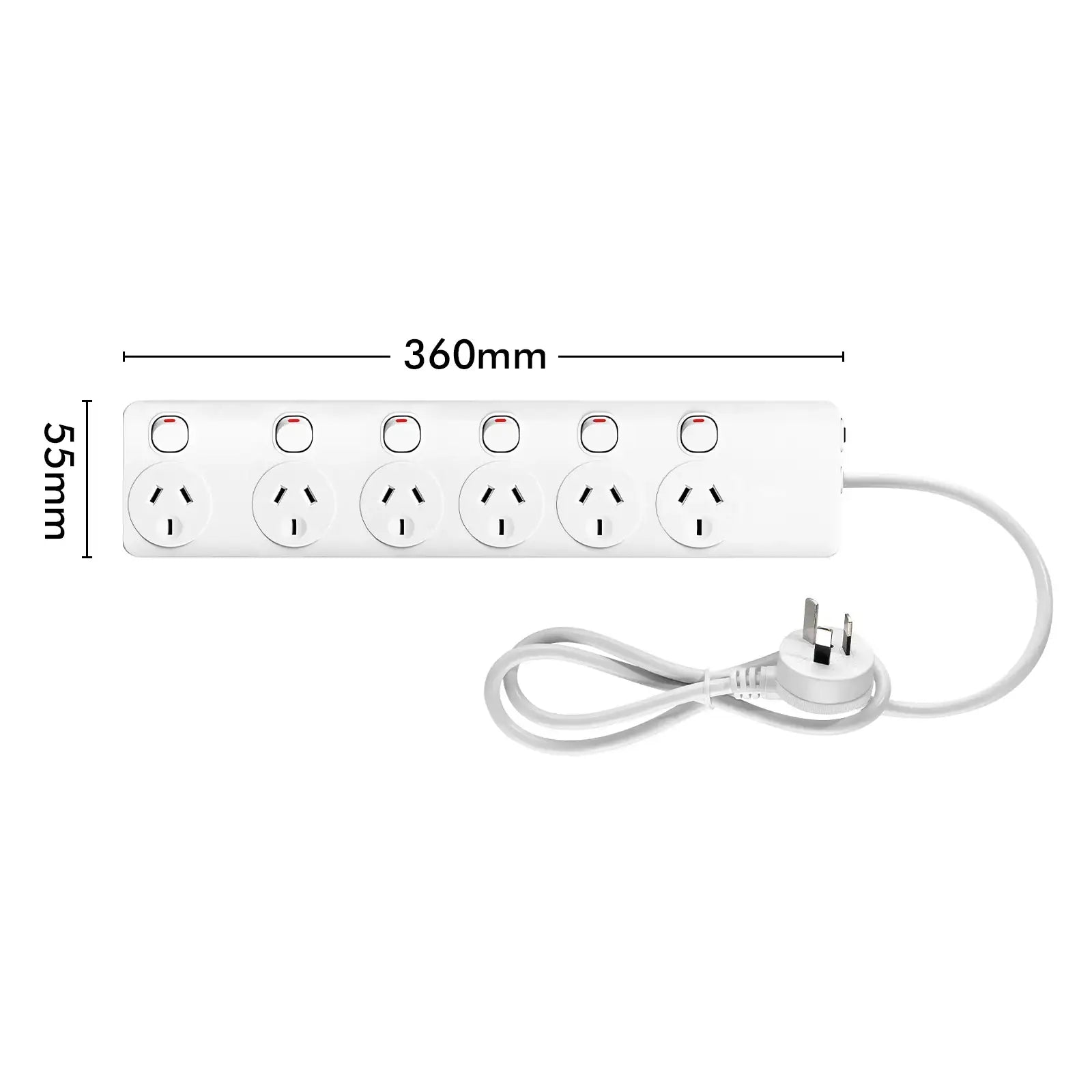 6 outlet 6 switch power board – switch-controlled powerboard for multiple devices