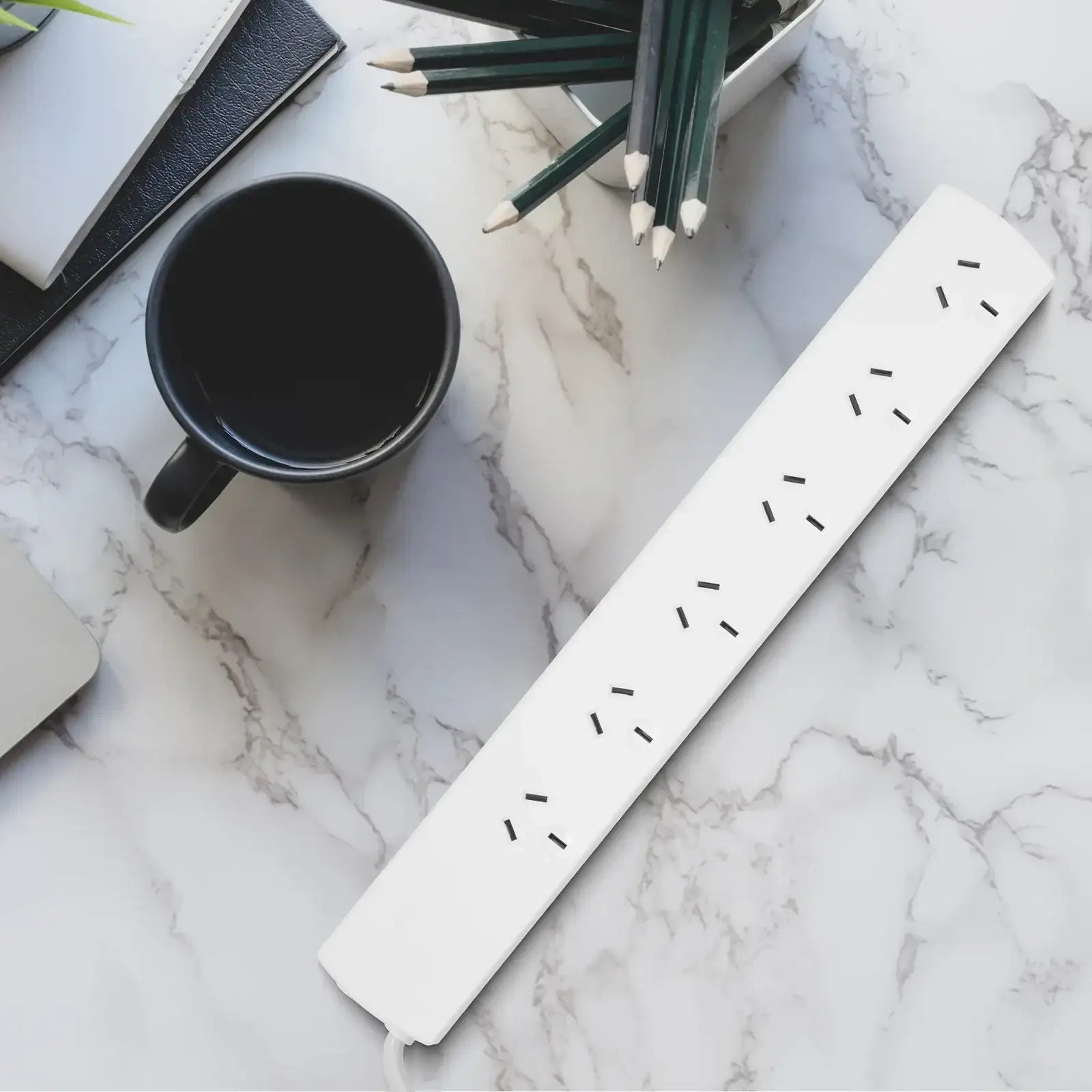 Surge Protected 6 Outlet Powerboard – home or office 6 outlet board with surge protection