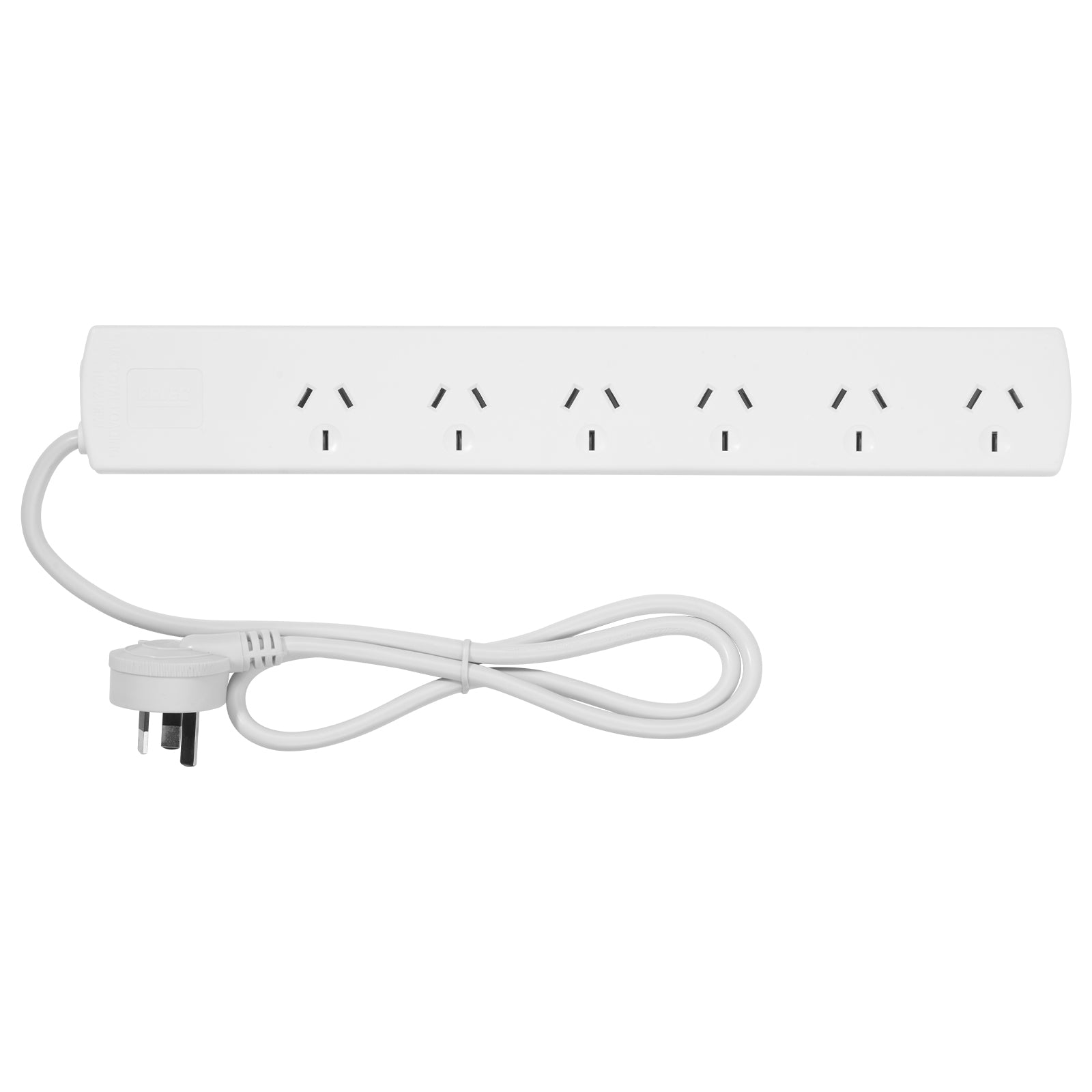 6 outlet power board (right angle plug) – space saving extension board with right-angle plug