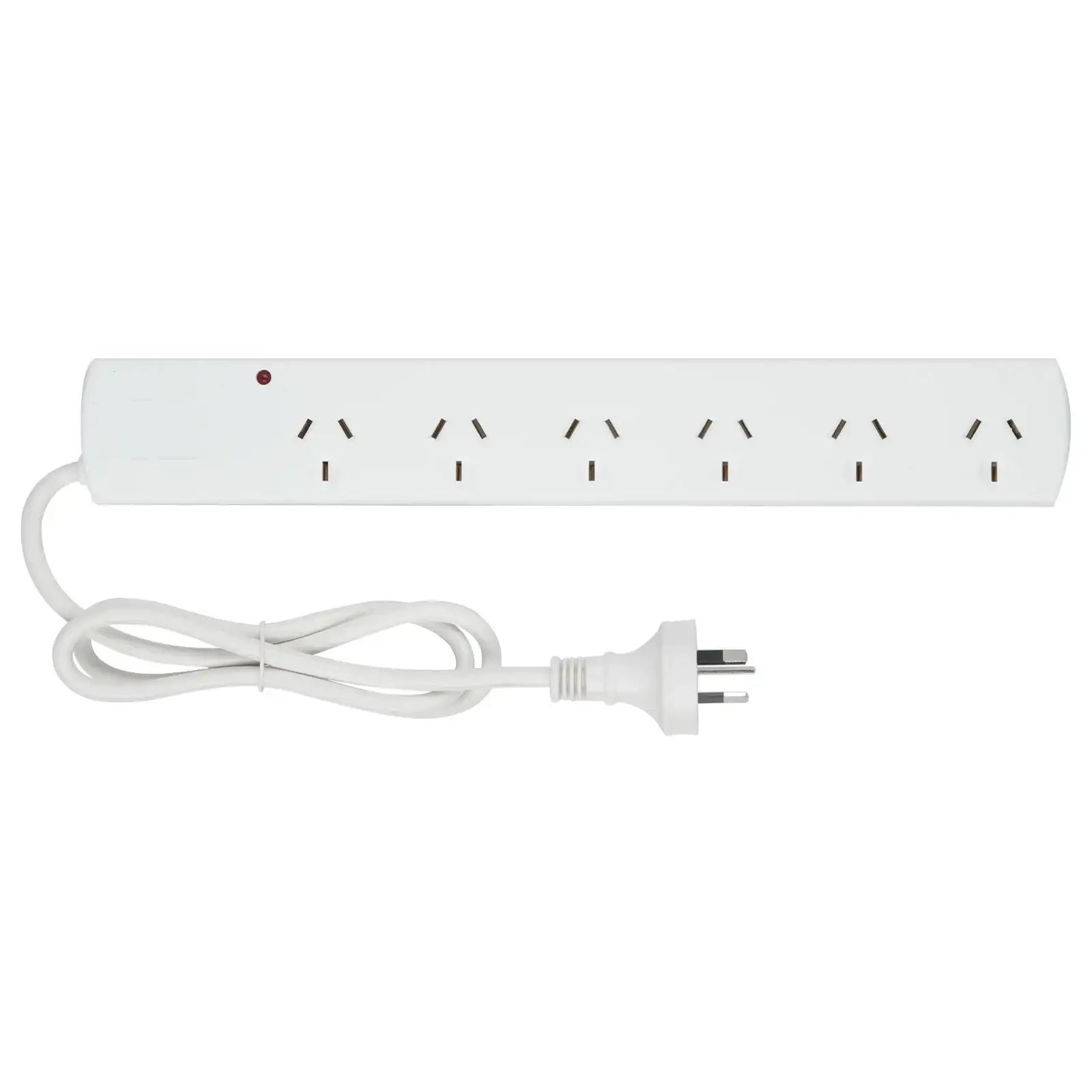 6 outlet surge protected power board (right angle plug) – right-angle power extension board with surge safety