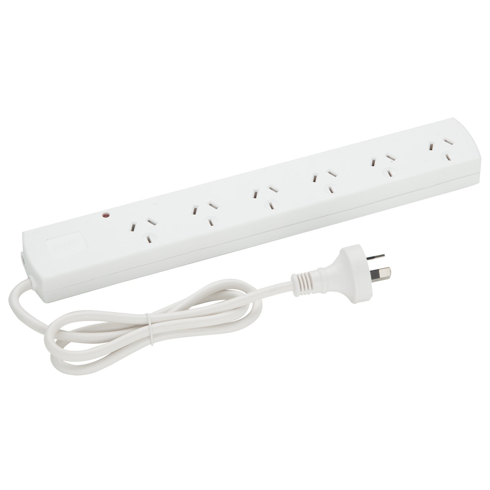 6 outlet surge protected power board (right angle plug) – right-angle power extension board with surge safety