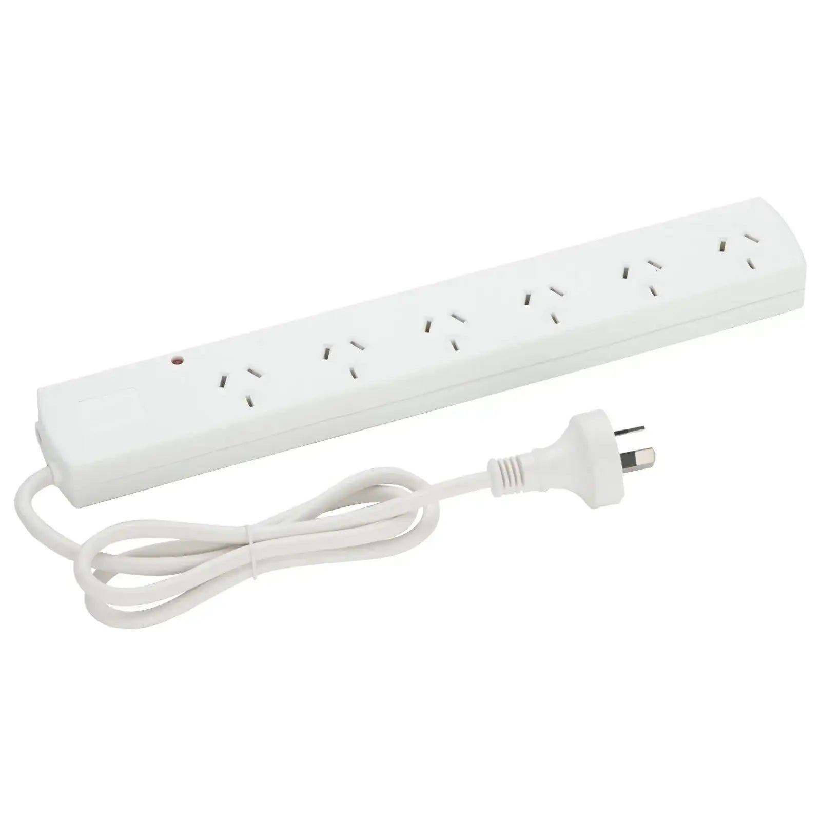 6 outlet surge protected power board (right angle plug) – right-angle power extension board with surge safety