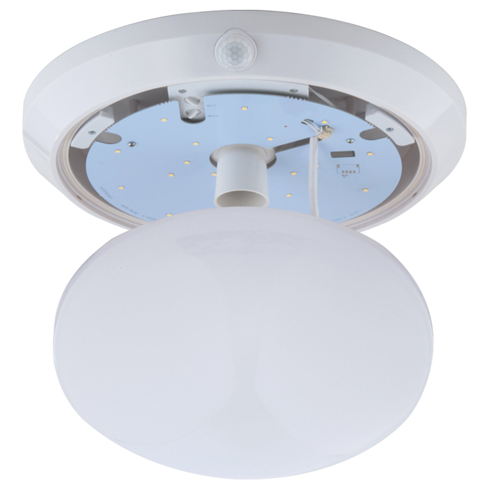 Arlec White DIY LED Oyster Sensor Light - motion sensor light, energy efficient LED, easy DIY installation