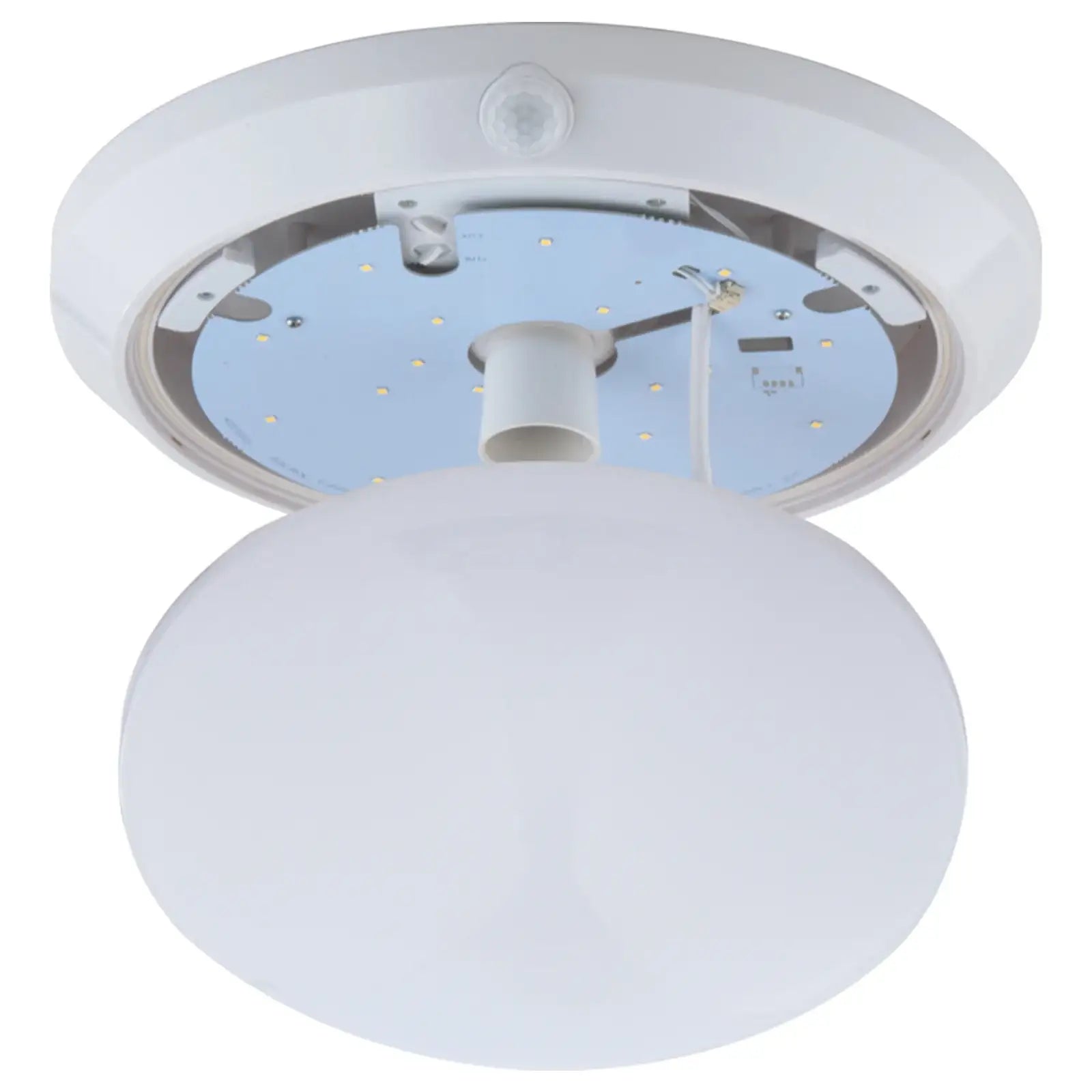 Arlec White DIY LED Oyster Sensor Light - motion sensor light, energy efficient LED, easy DIY installation