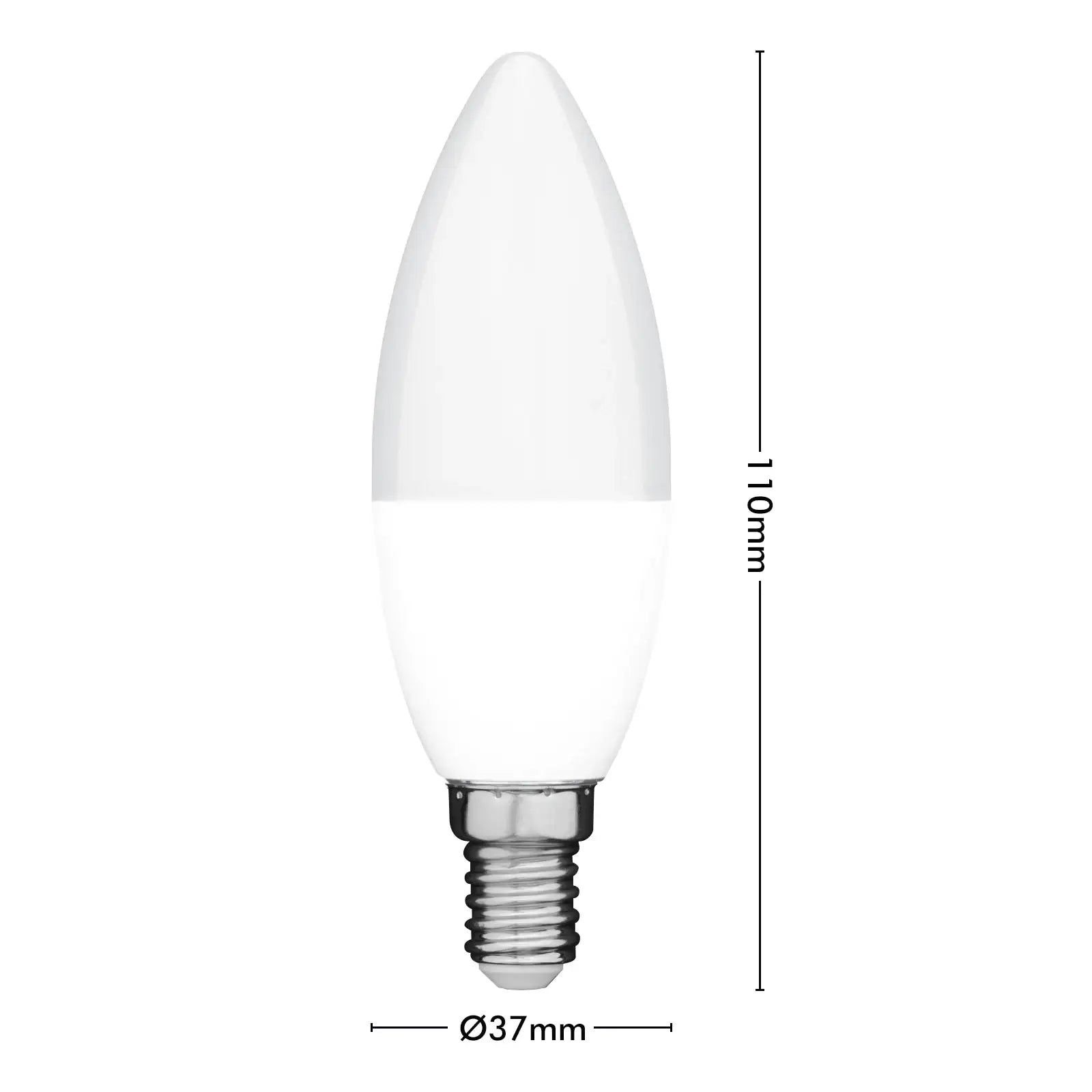 Smart candle LED E14 globe with RGB + CCT adjustment, Grid Connect app, Alexa & Google compatible