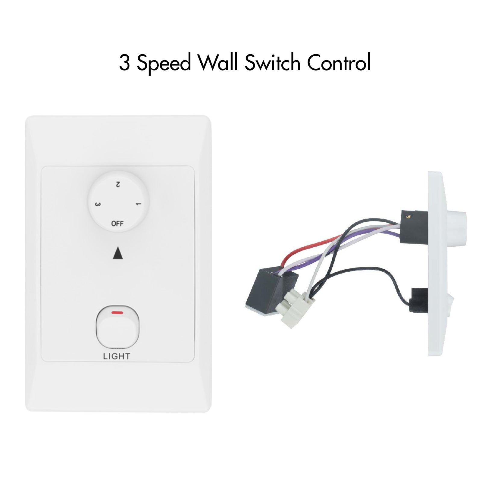 arlec 76cm maxy ceiling fan with light – compact 5 blade white ceiling fan; tri-colour led panel fan; modern fan for small rooms