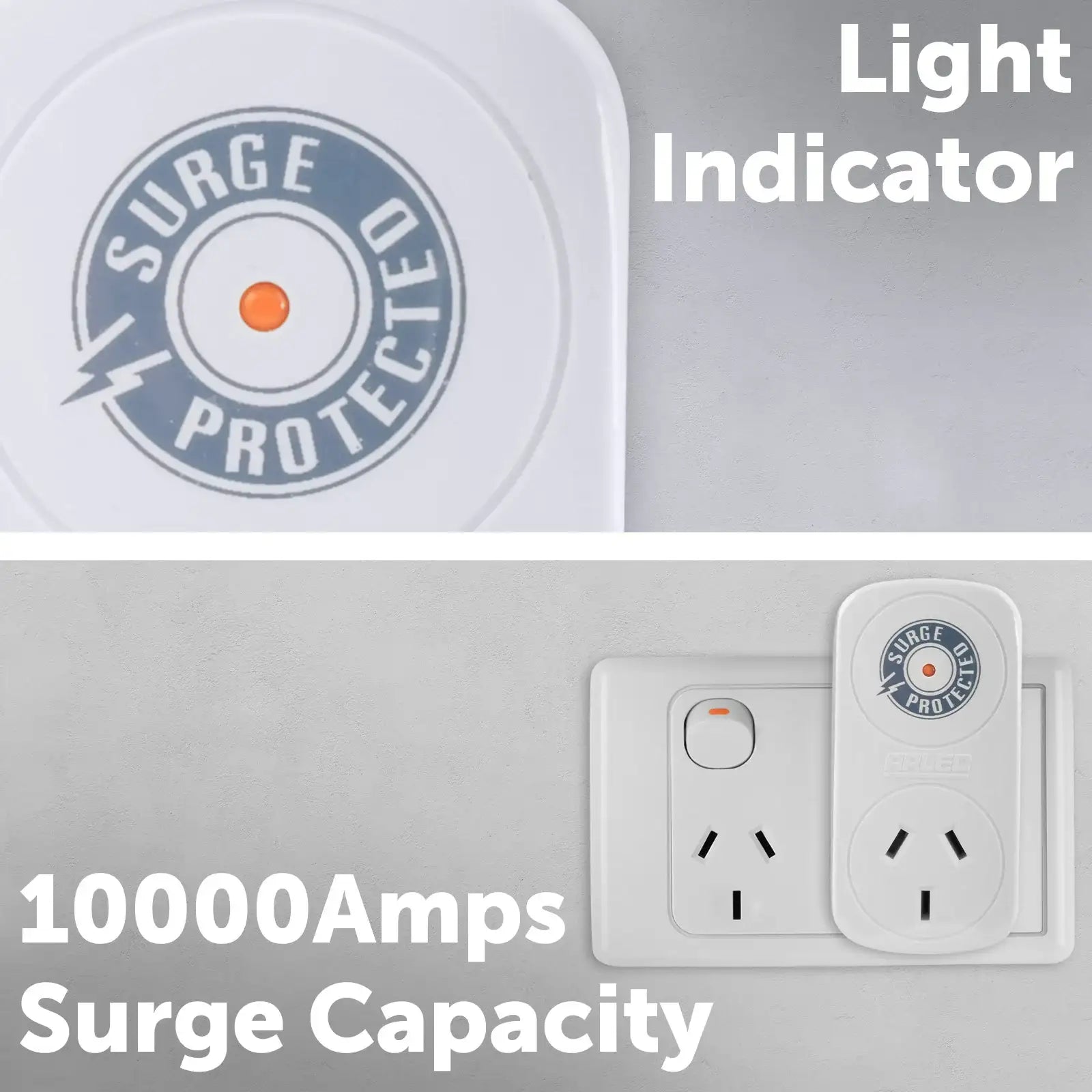 Plug-in surge protector for home electronics – Arlec safety power adaptor