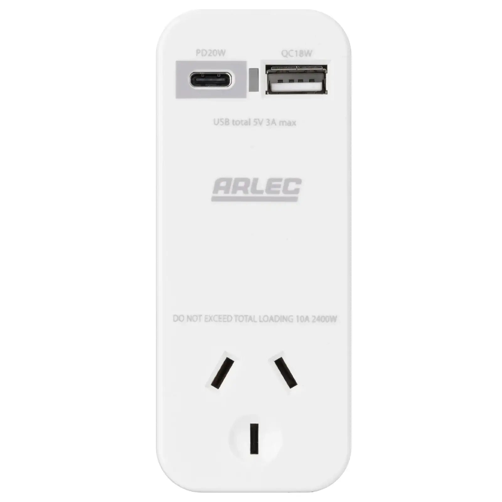 USB PD20W fast charging wall adaptor with A & C ports – Arlec compact design