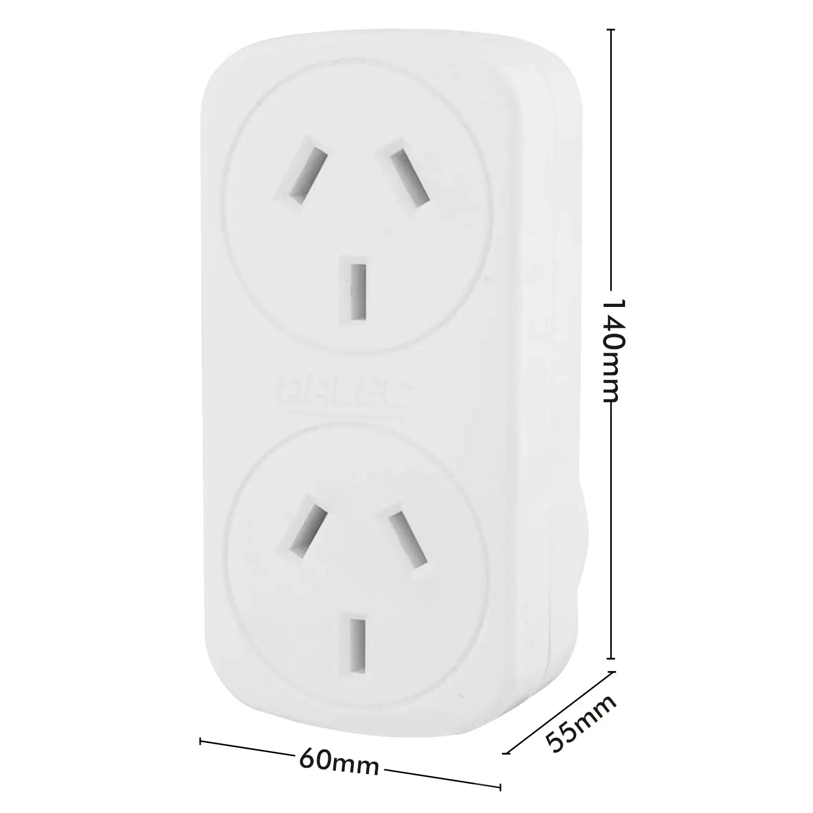 Double power adaptor for two devices – Arlec compact wall plug
