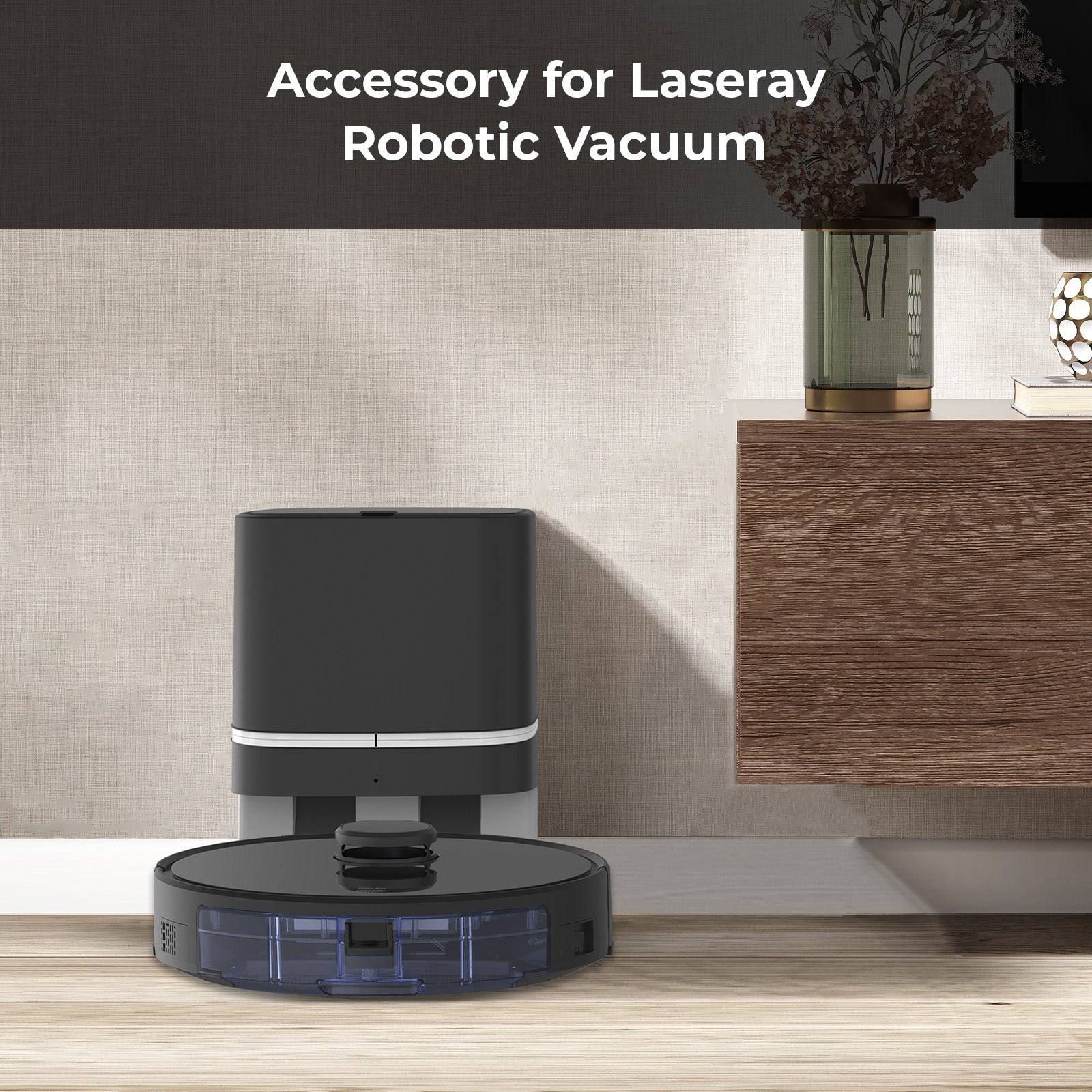 Automatic dust collection base with 2.8L capacity and 6 disposable bags for SH142HA robotic vacuum