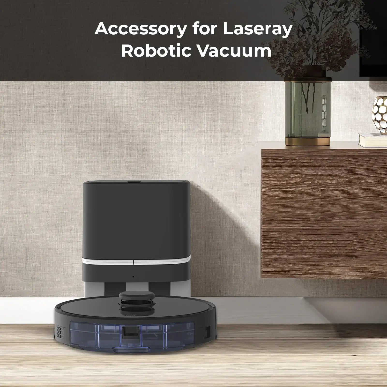 Automatic dust collection base with 2.8L capacity and 6 disposable bags for SH142HA robotic vacuum