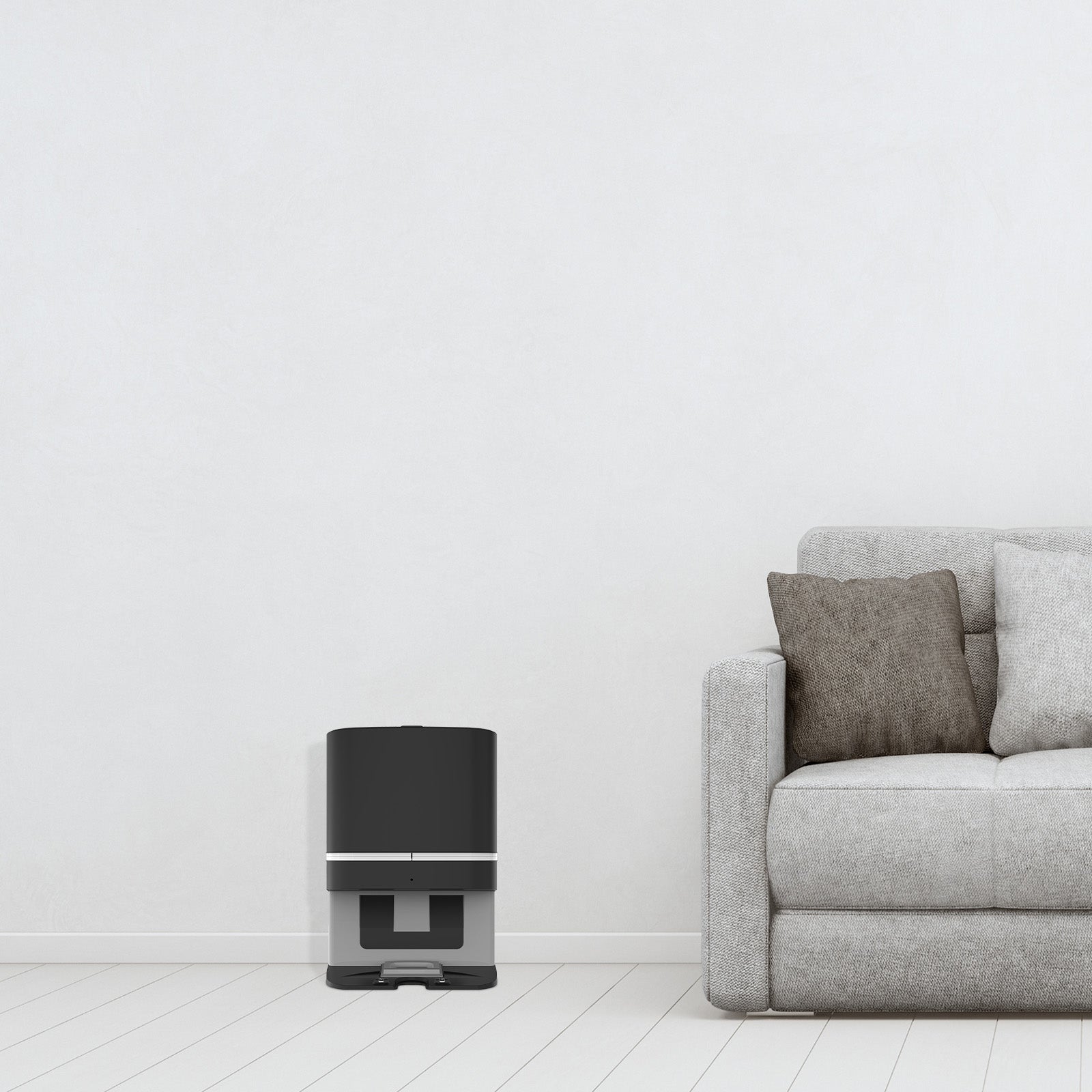 Automatic dust collection base with 2.8L capacity and 6 disposable bags for SH142HA robotic vacuum