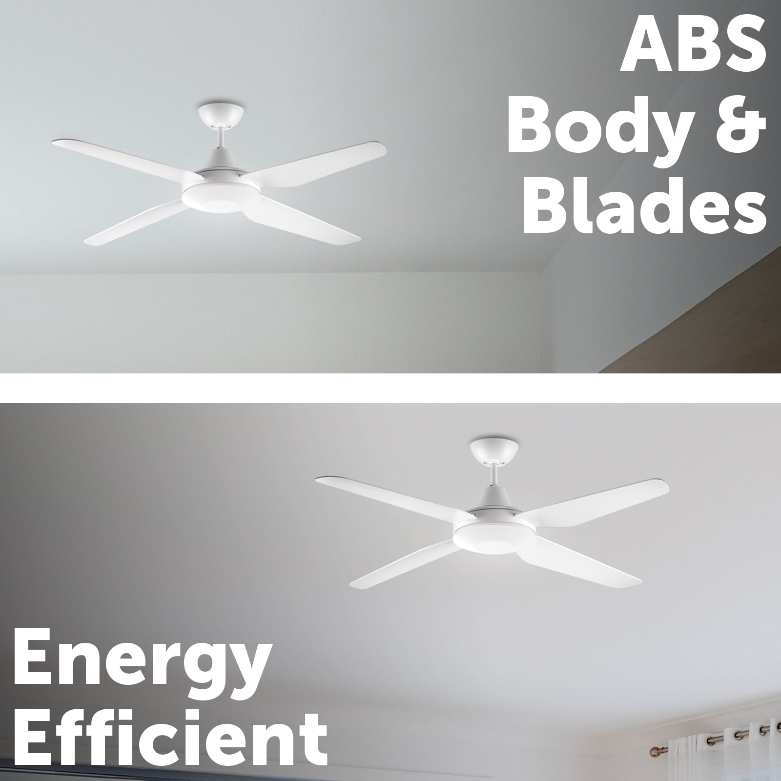 Arlec Madrid White 4-Blade 130cm Grid Connect Smart DC Ceiling Fan With Remote