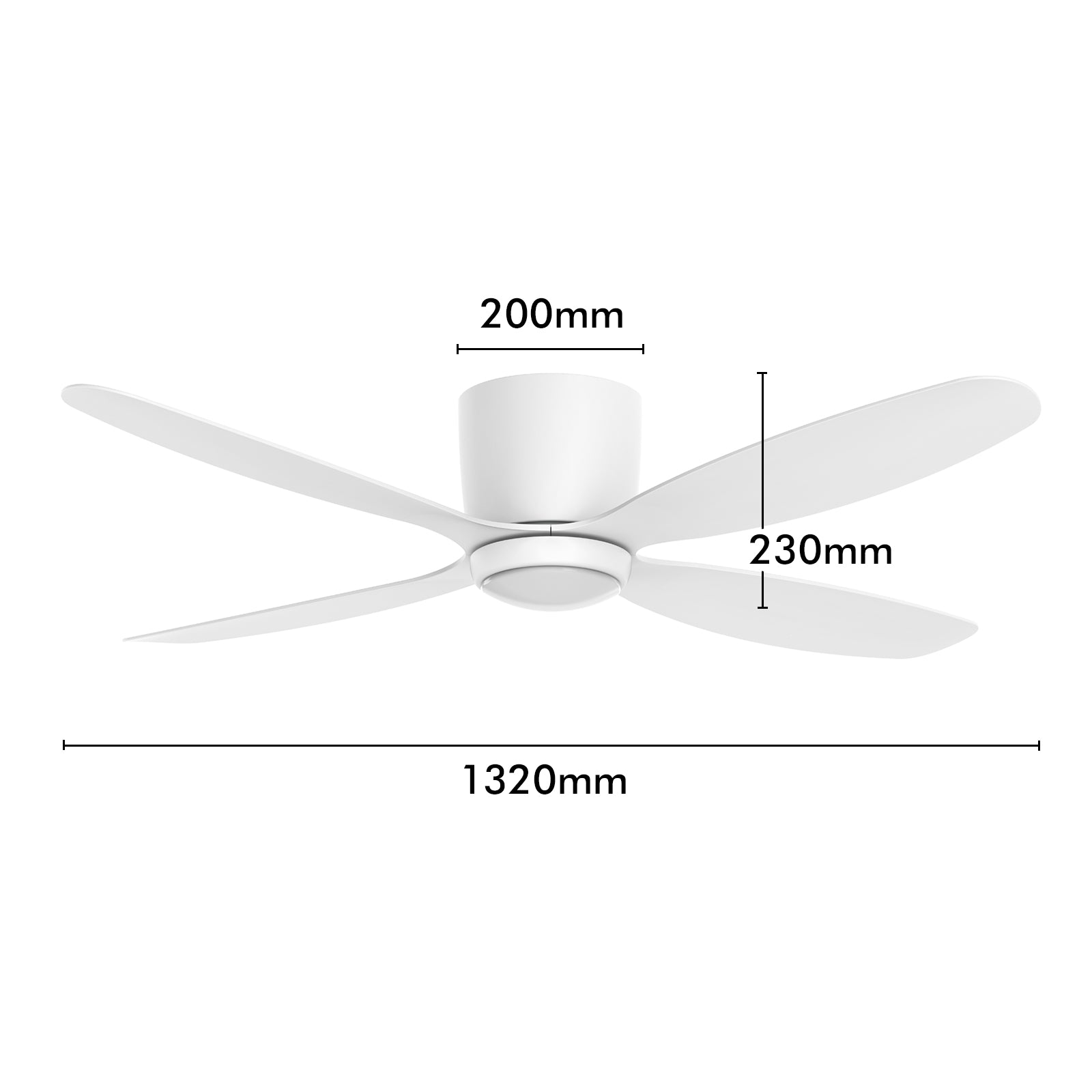 Arlec 132cm Miami 4-Blade DC Hugger Fan with CCT Light And Remote