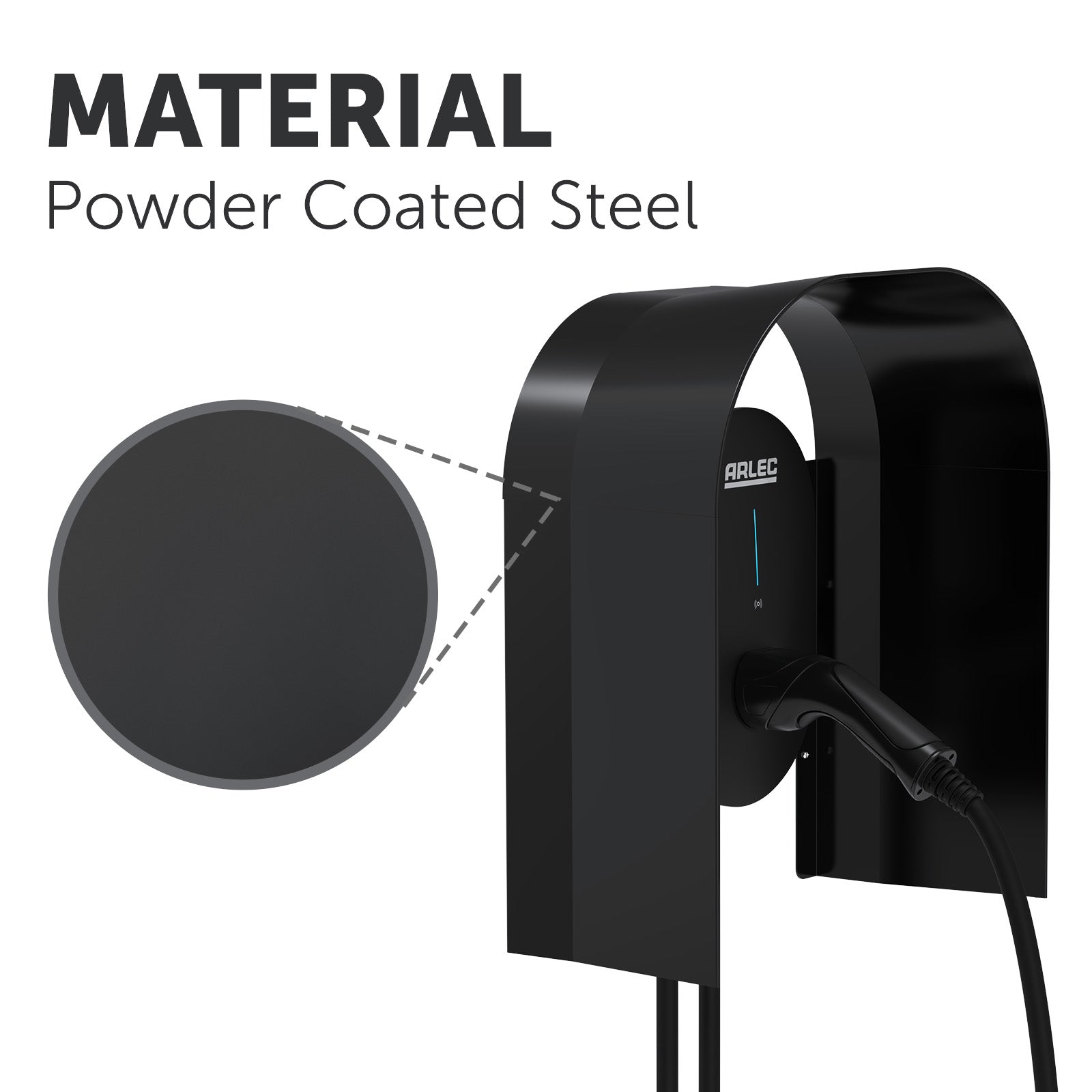 Weatherproof EV Charger Canopy, Arlec wall mount cover for electric vehicle charging station protection