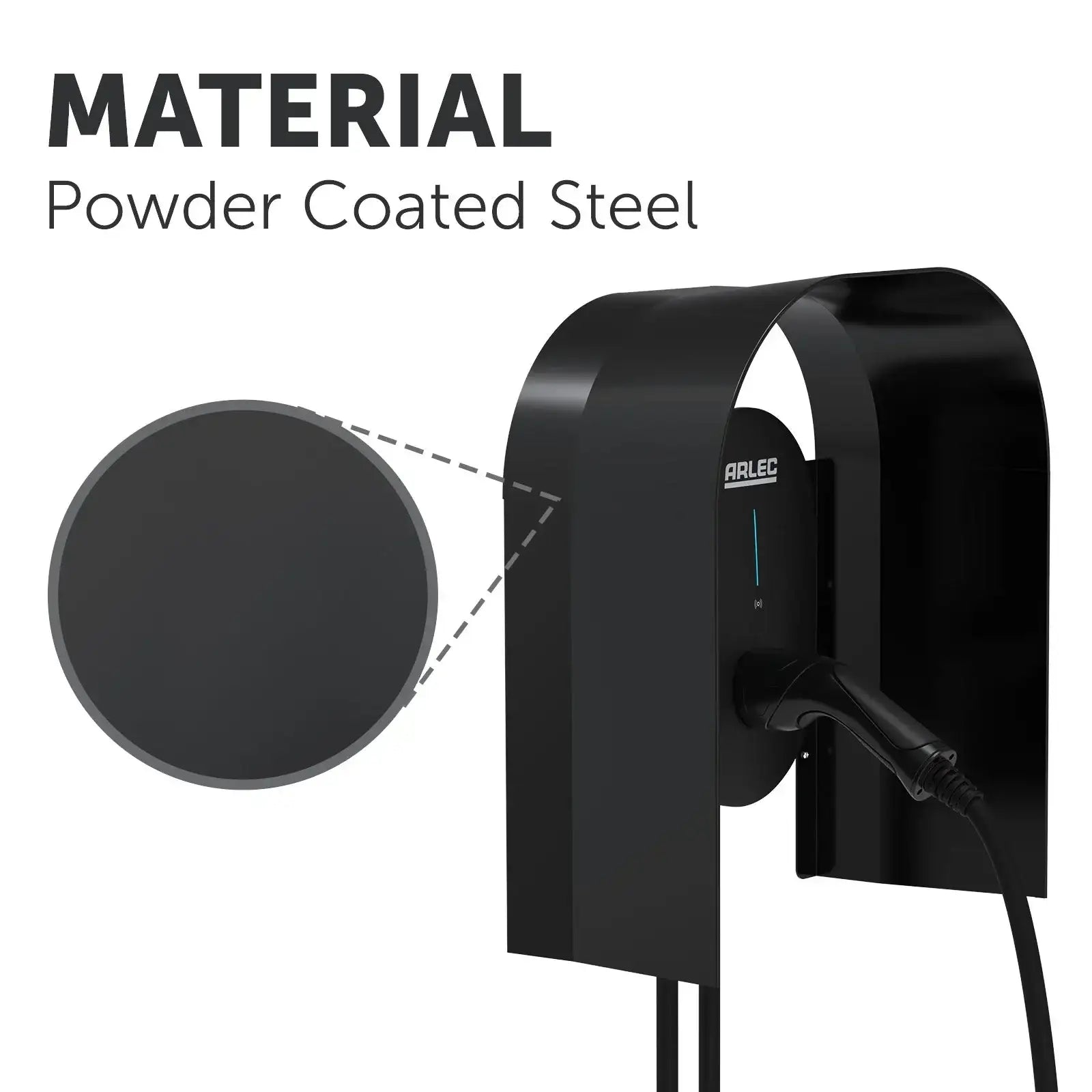 Weatherproof EV Charger Canopy, Arlec wall mount cover for electric vehicle charging station protection