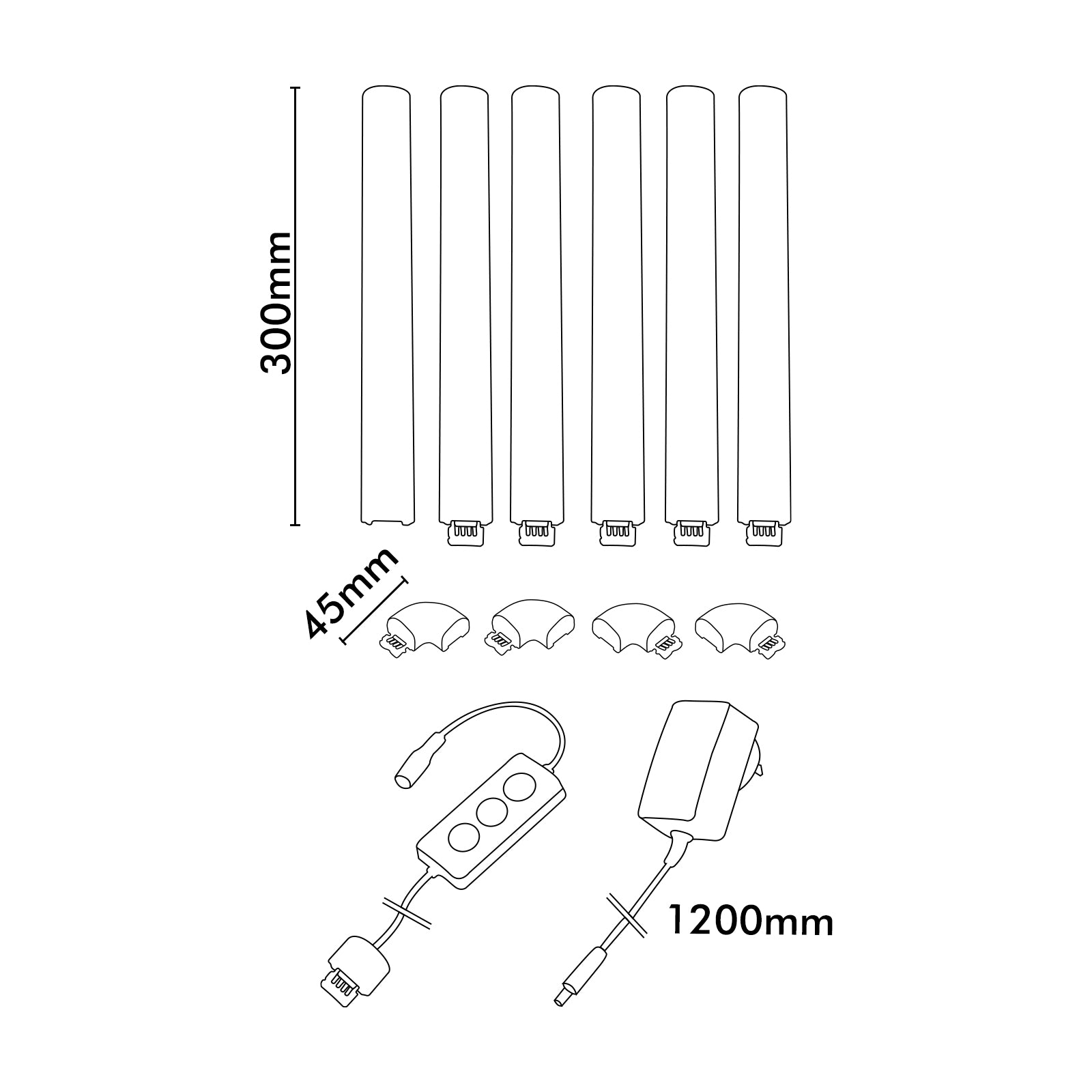 Smart connectable RGB bar lights with sound sync, CCT & RGB control, voice assistant and app compatible