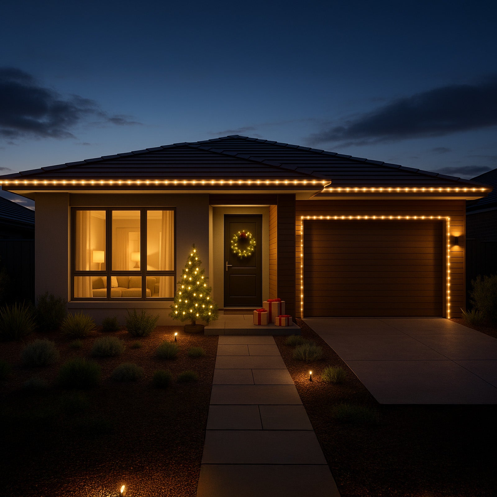 Arlec 10m Warm White Solar Powered Thin LED Rope Light